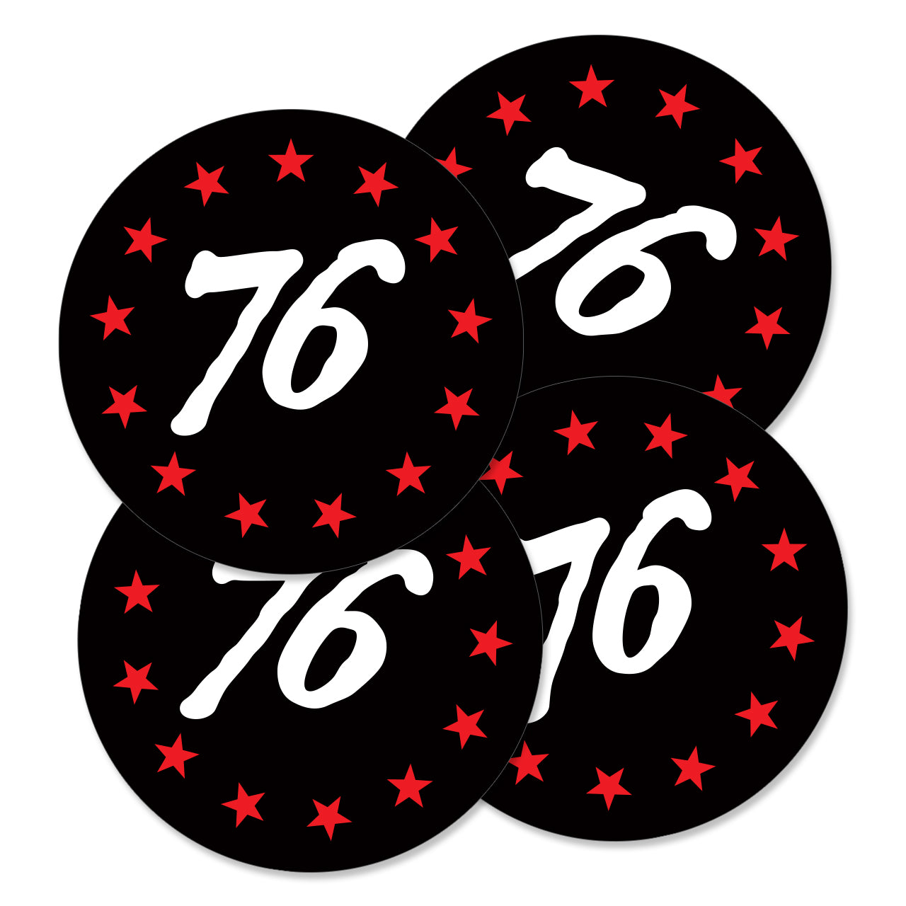 76 Sticker - Packs of 4