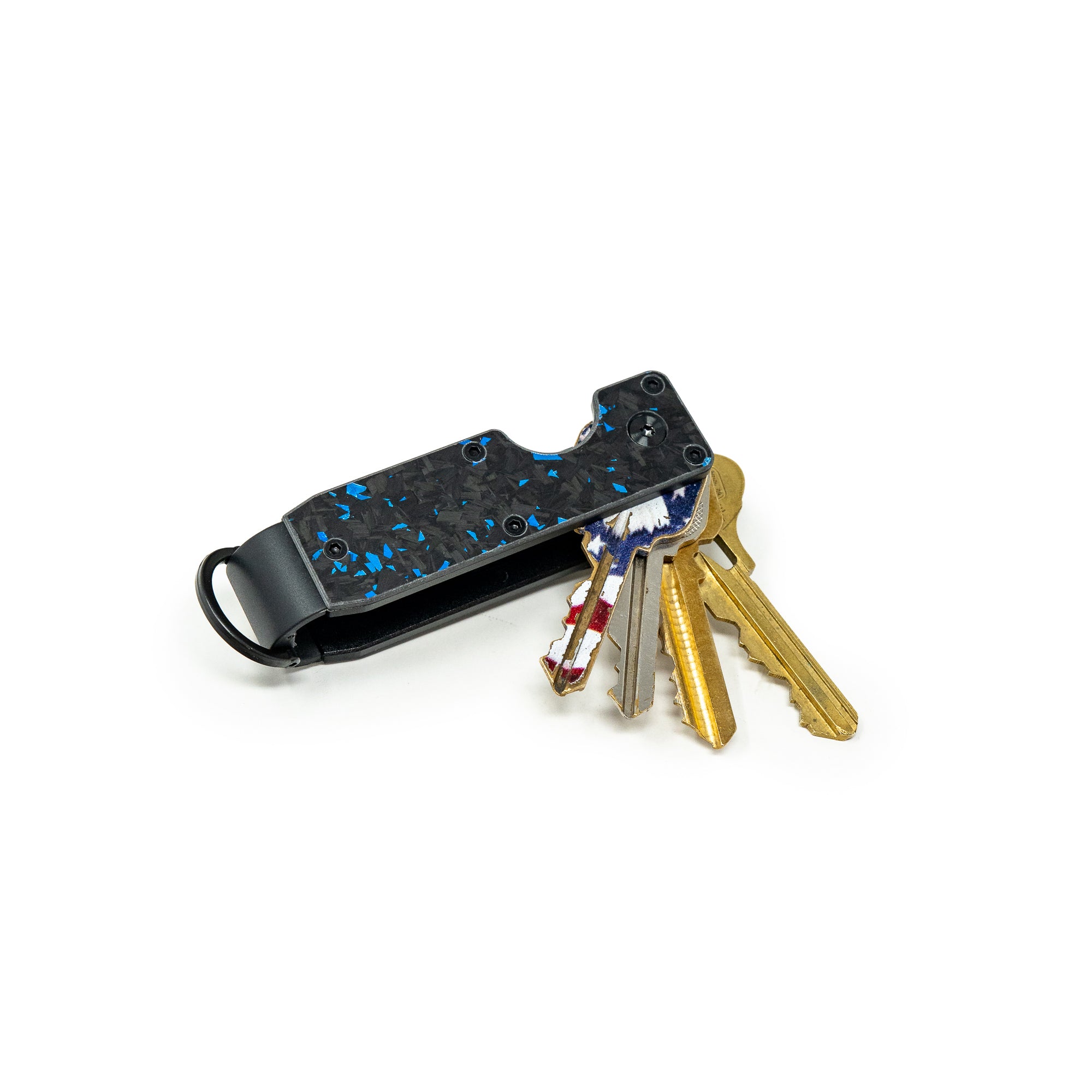 Blue Carbon Forged Keycase Folder