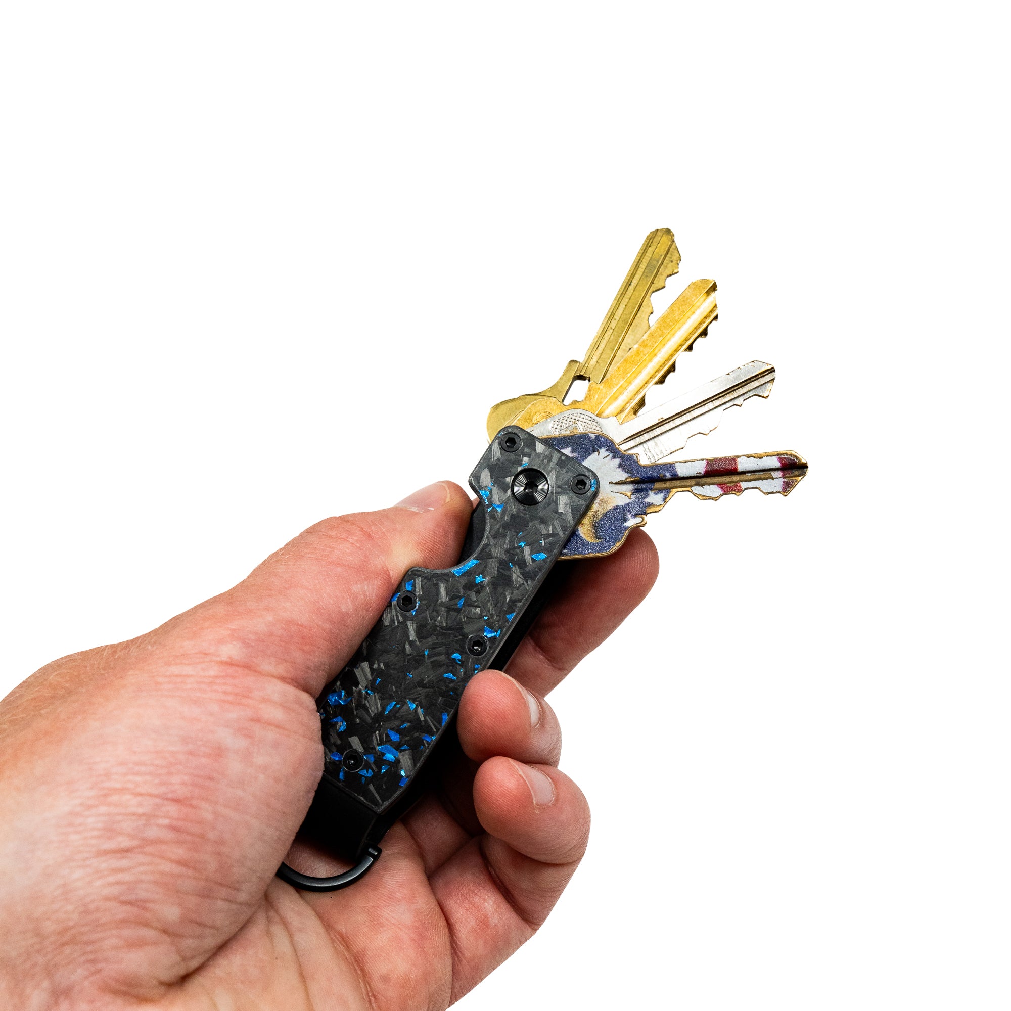 Blue Carbon Forged Keycase Folder