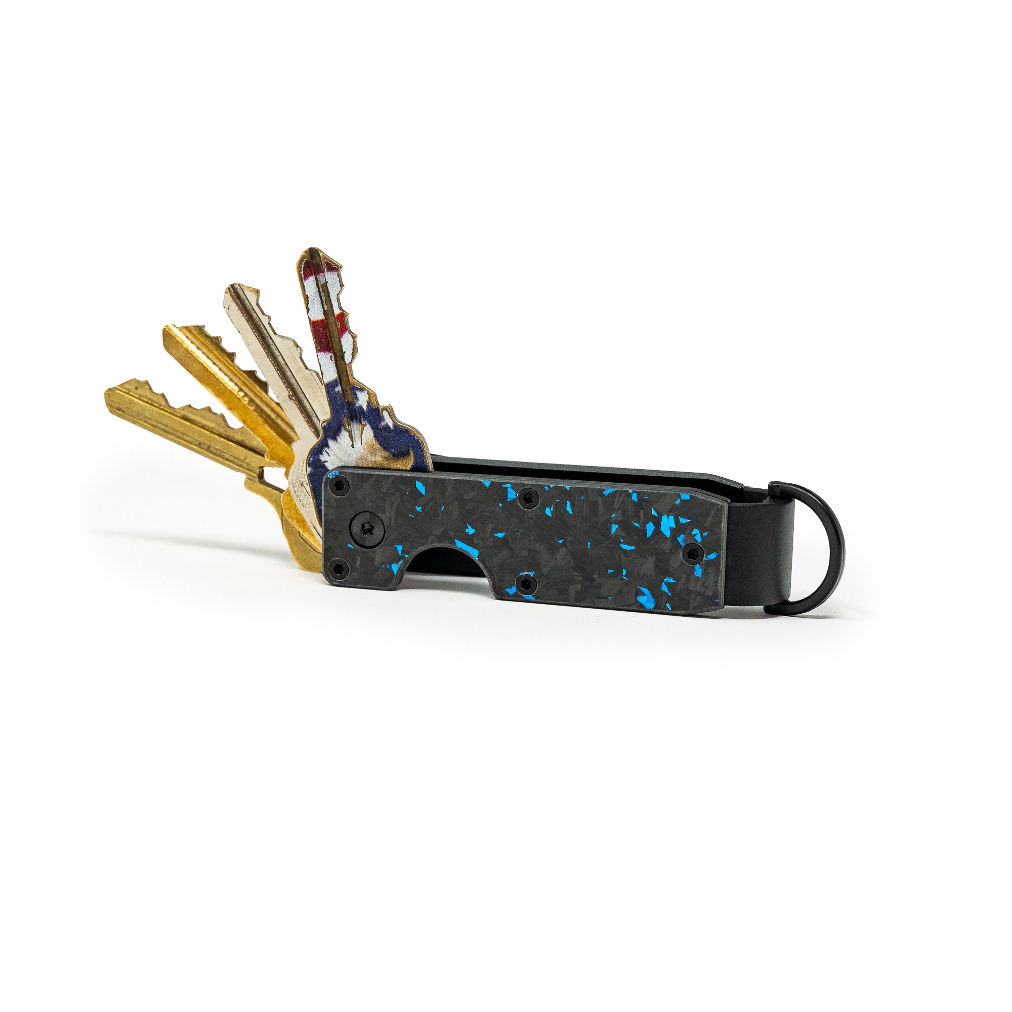 Blue Carbon Forged Keycase Folder