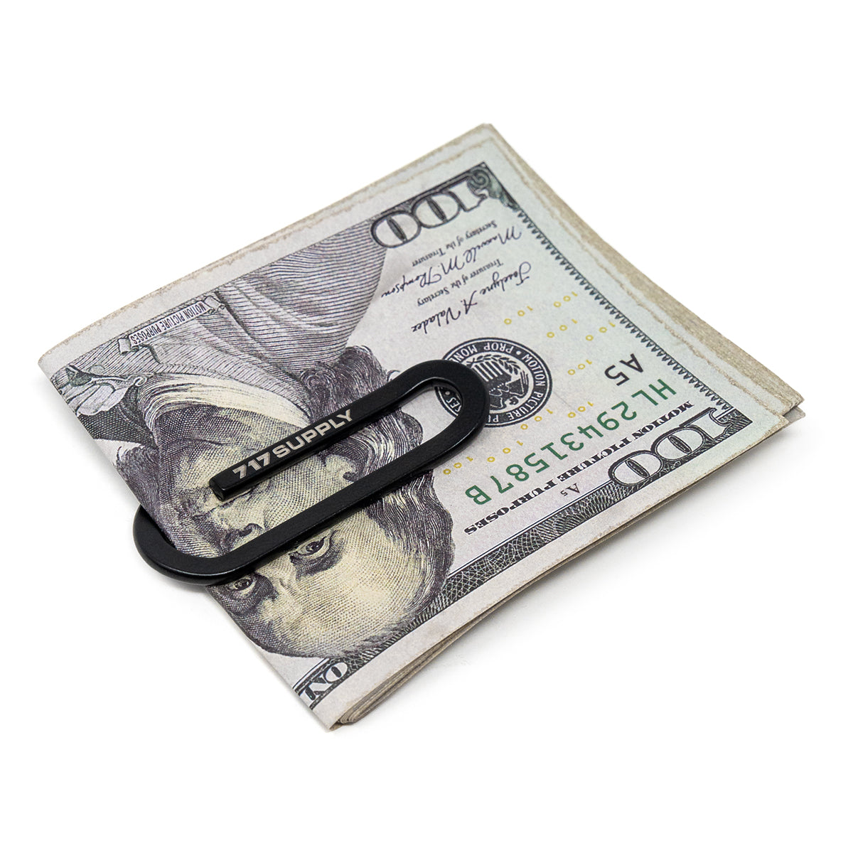 717 Supply Large Paperclip Money Clip - Black