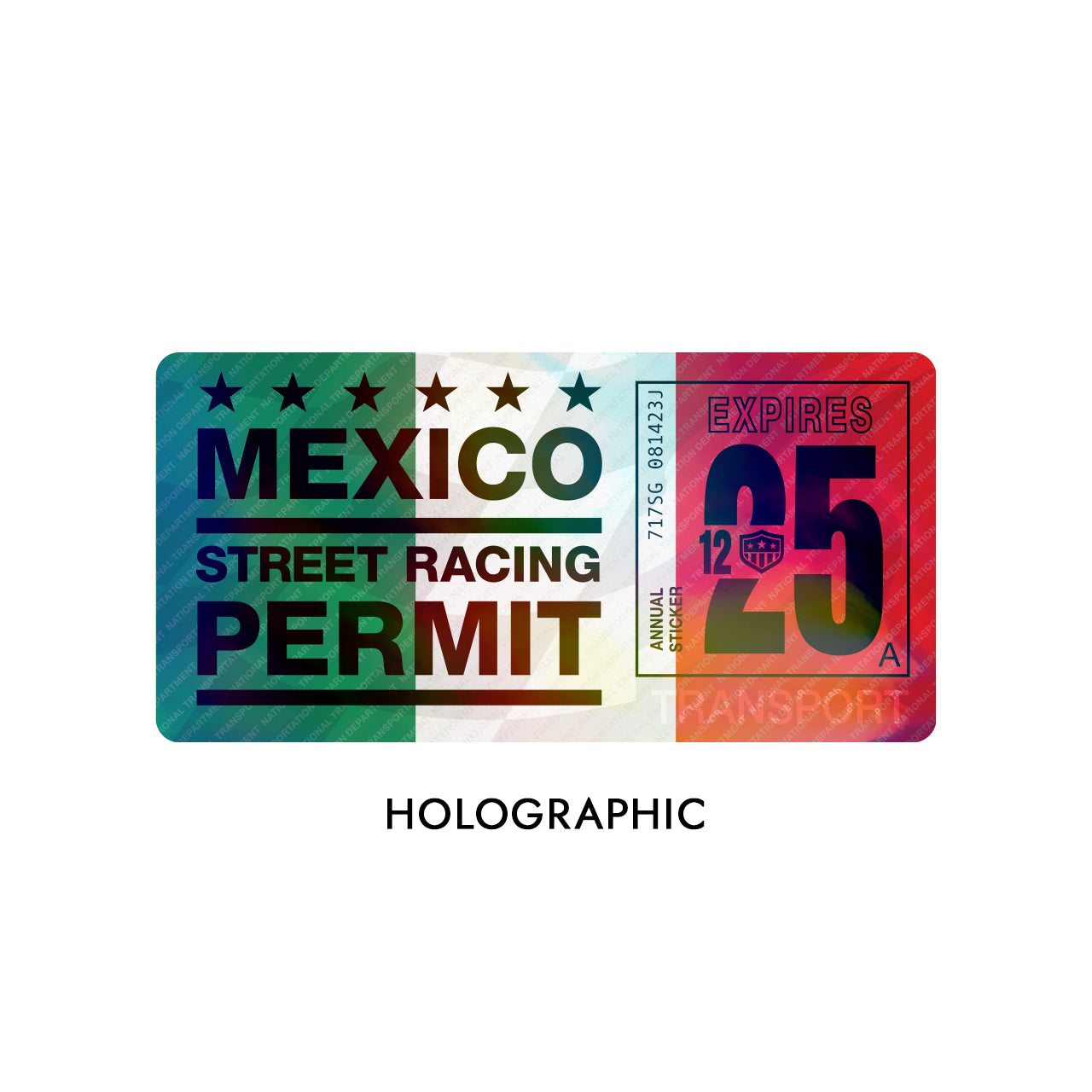 Mexico Street Racing Sticker - Packs of 4