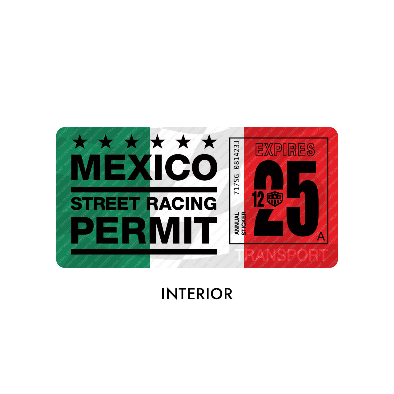 Mexico Street Racing Sticker - Packs of 4