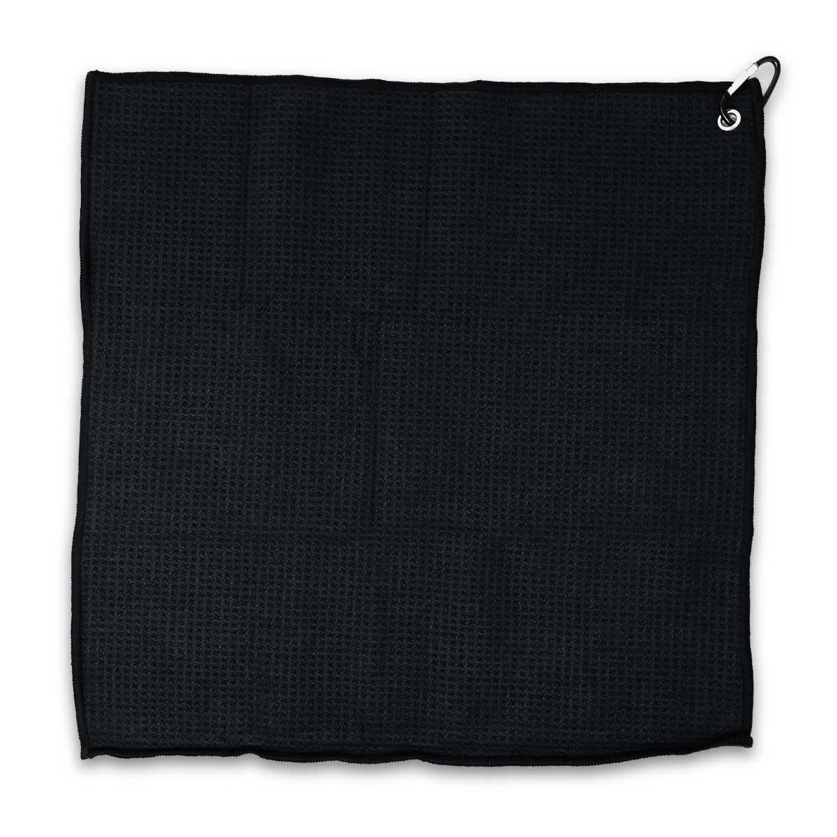 717 Black Golf Towels With Carabiner 3pc Set