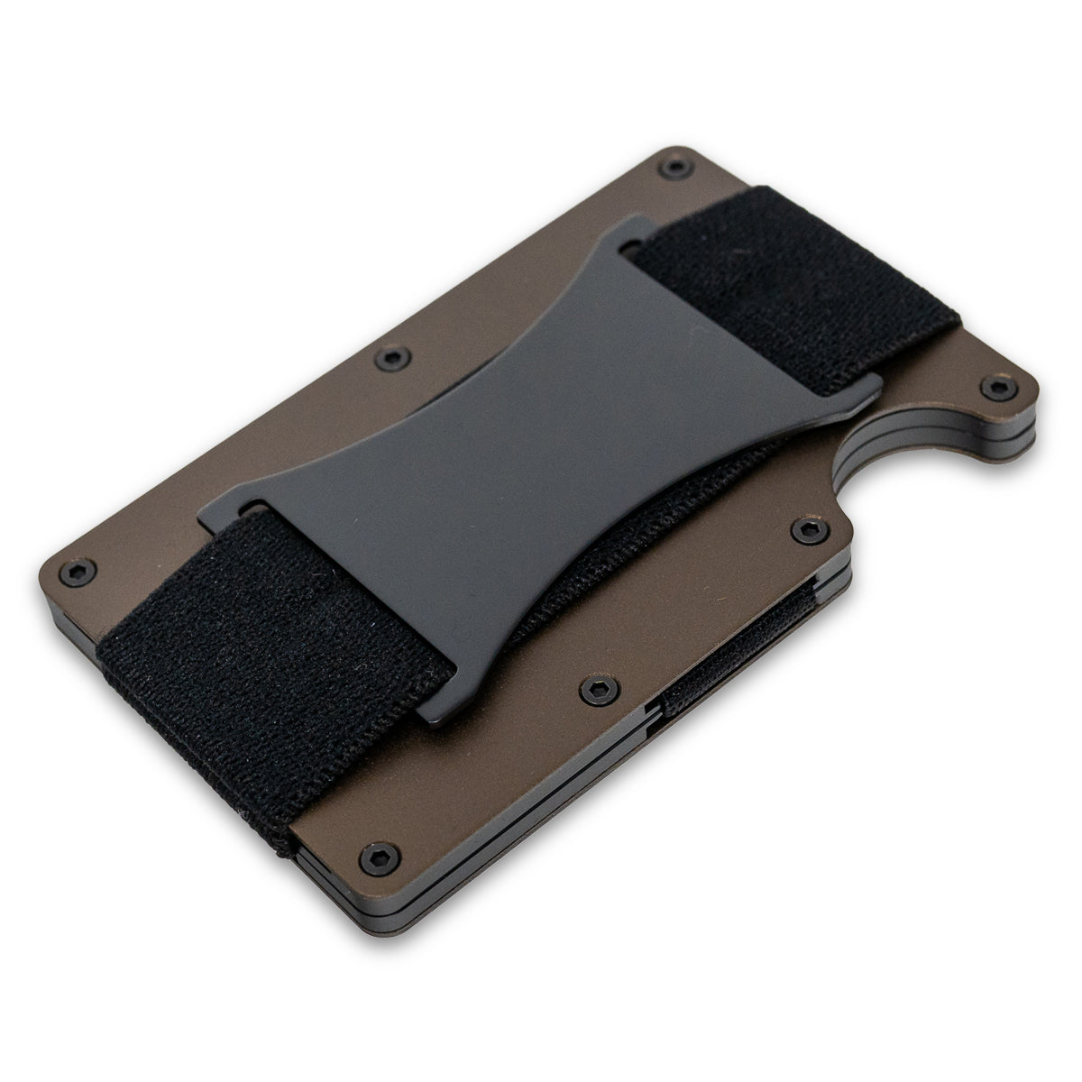 717 Aluminum Slim Wallet in Leather Brown