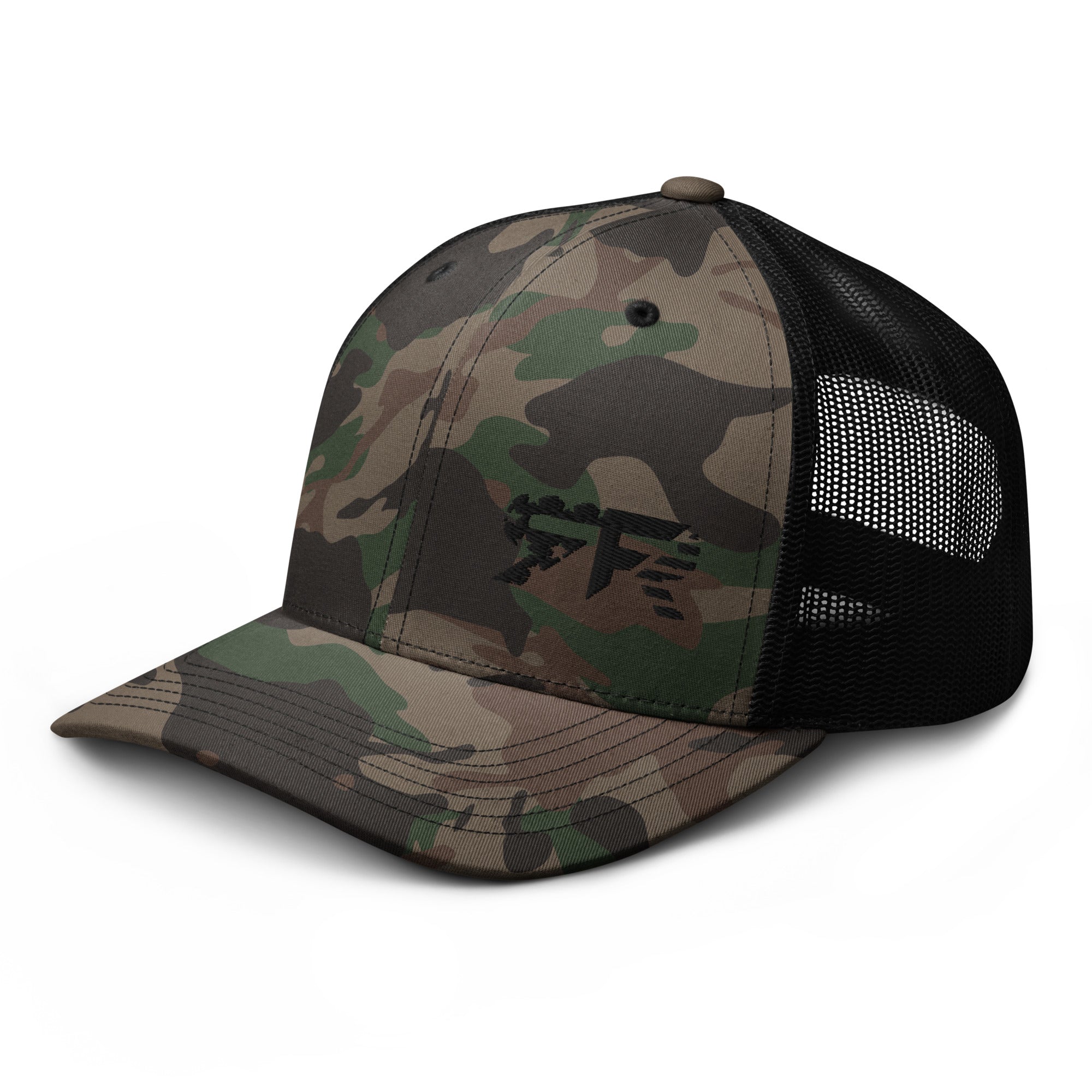 Born 2 Fish Forced 2 Work Camouflage Mesh Cap – Adjustable Embroidered Hat, One Size