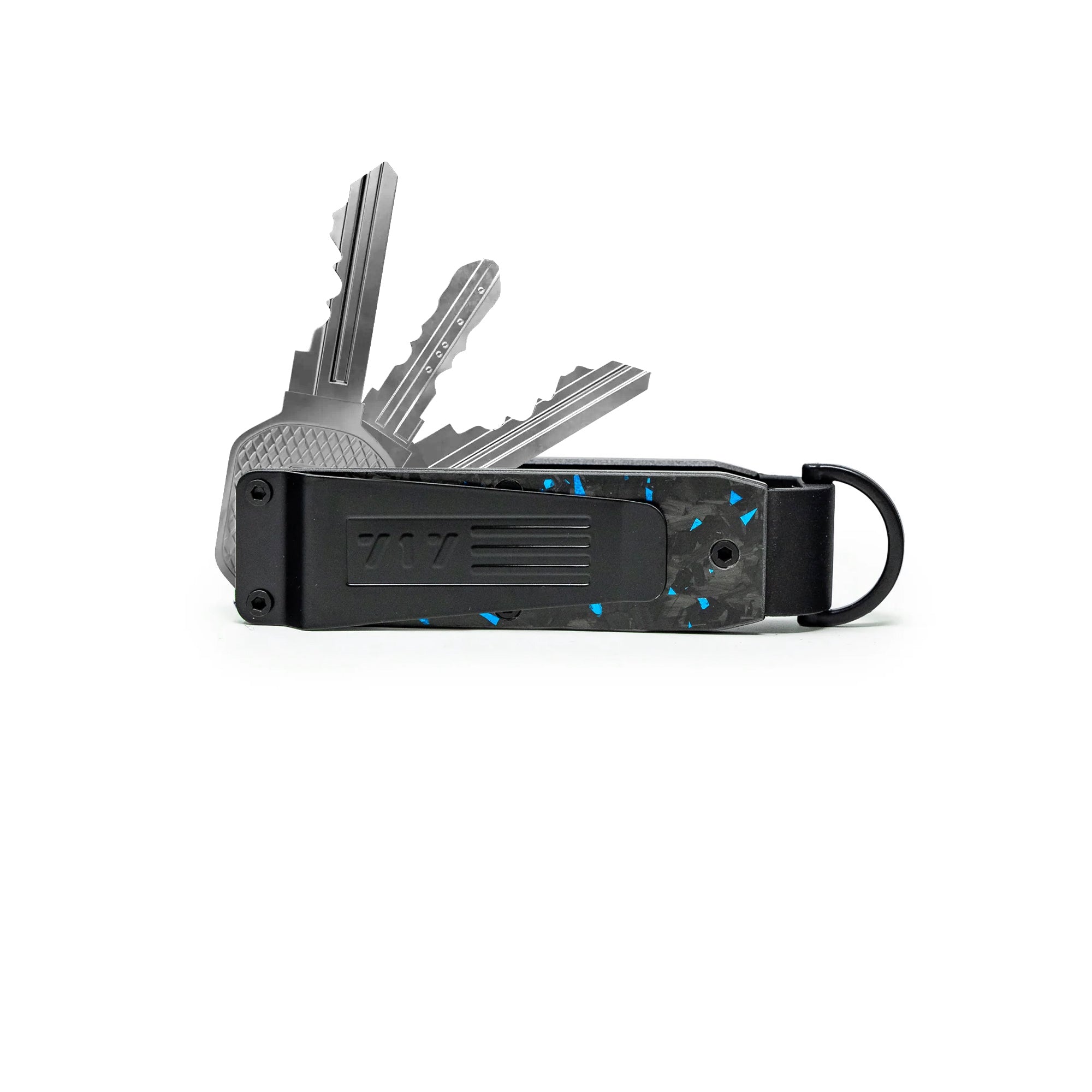 Blue Carbon Forged Keycase Folder