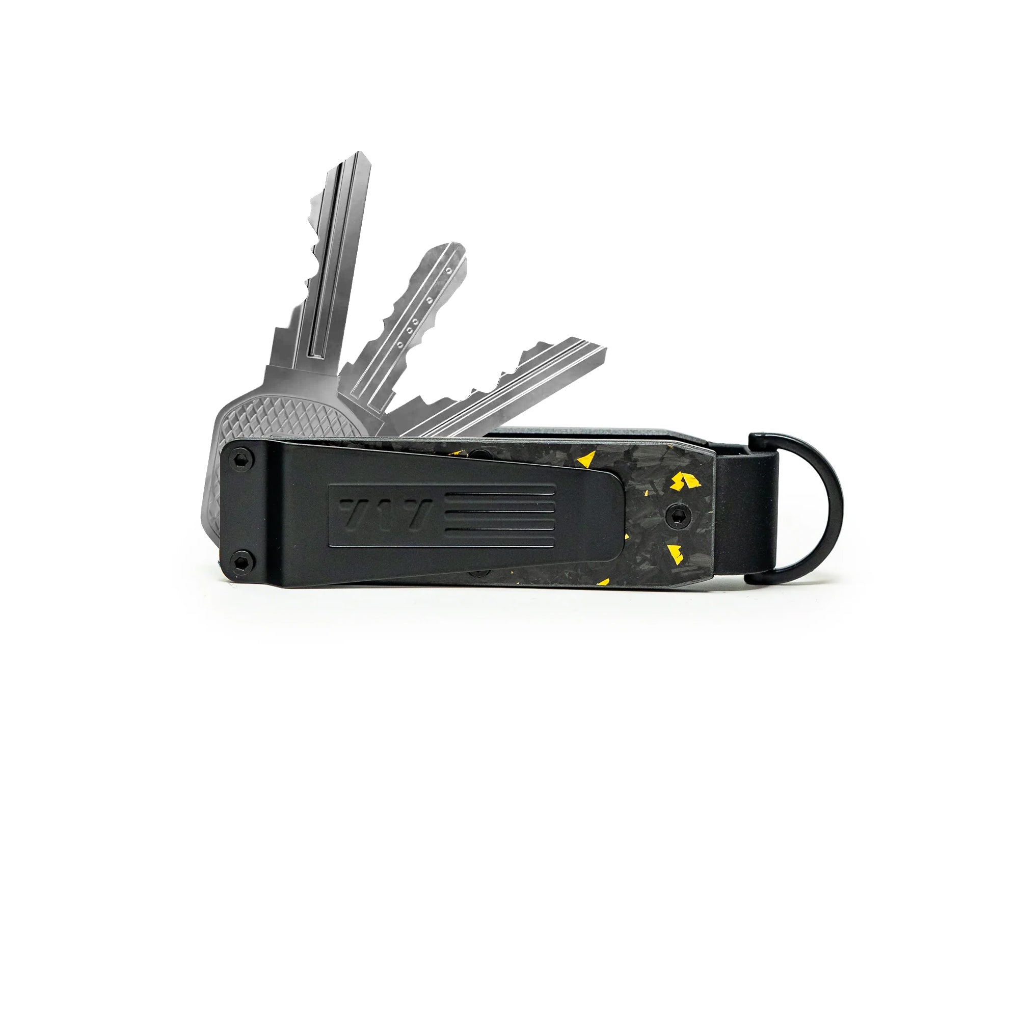 Yellow Carbon Forged Keycase Folder