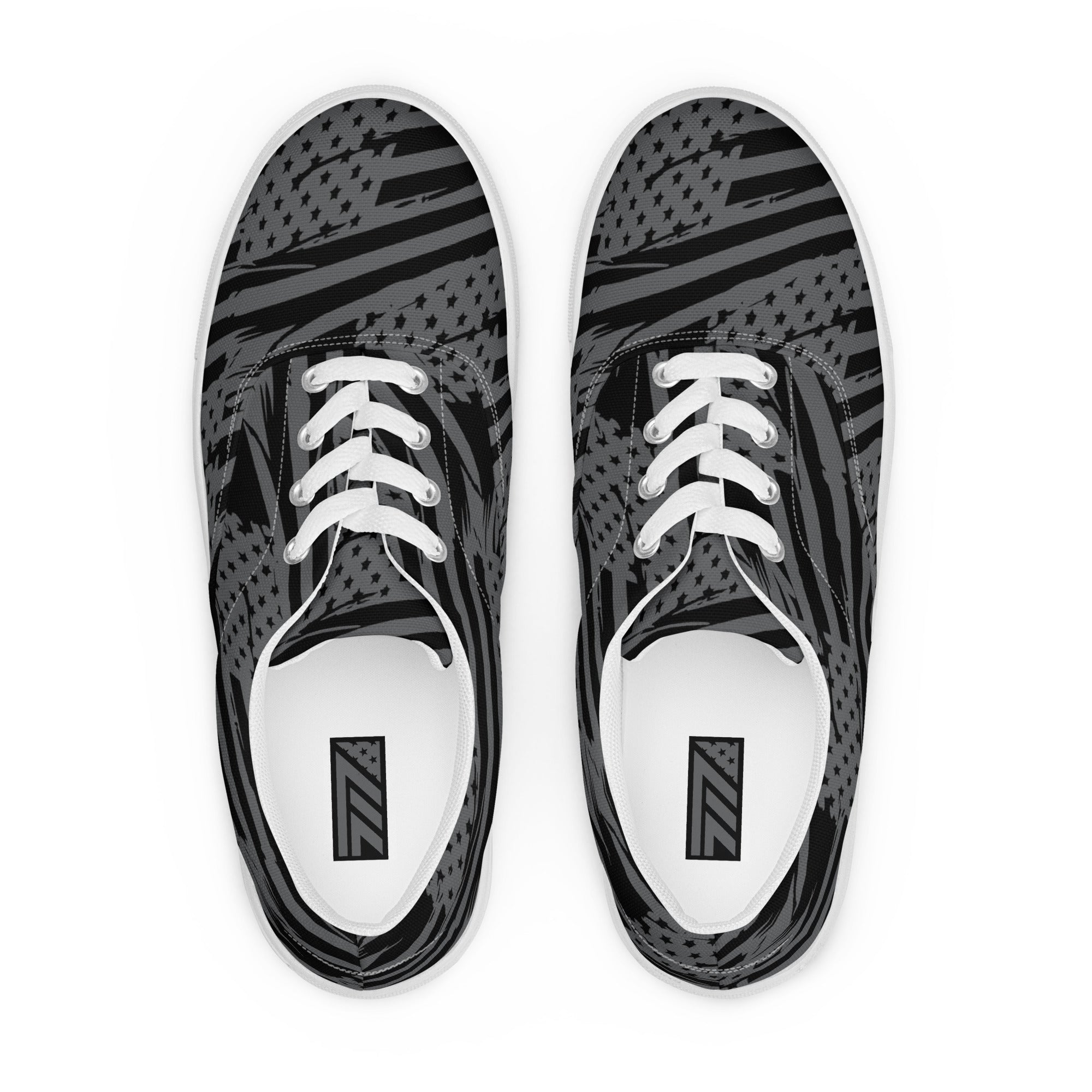 Old Glory Black/Gray Canvas Shoes