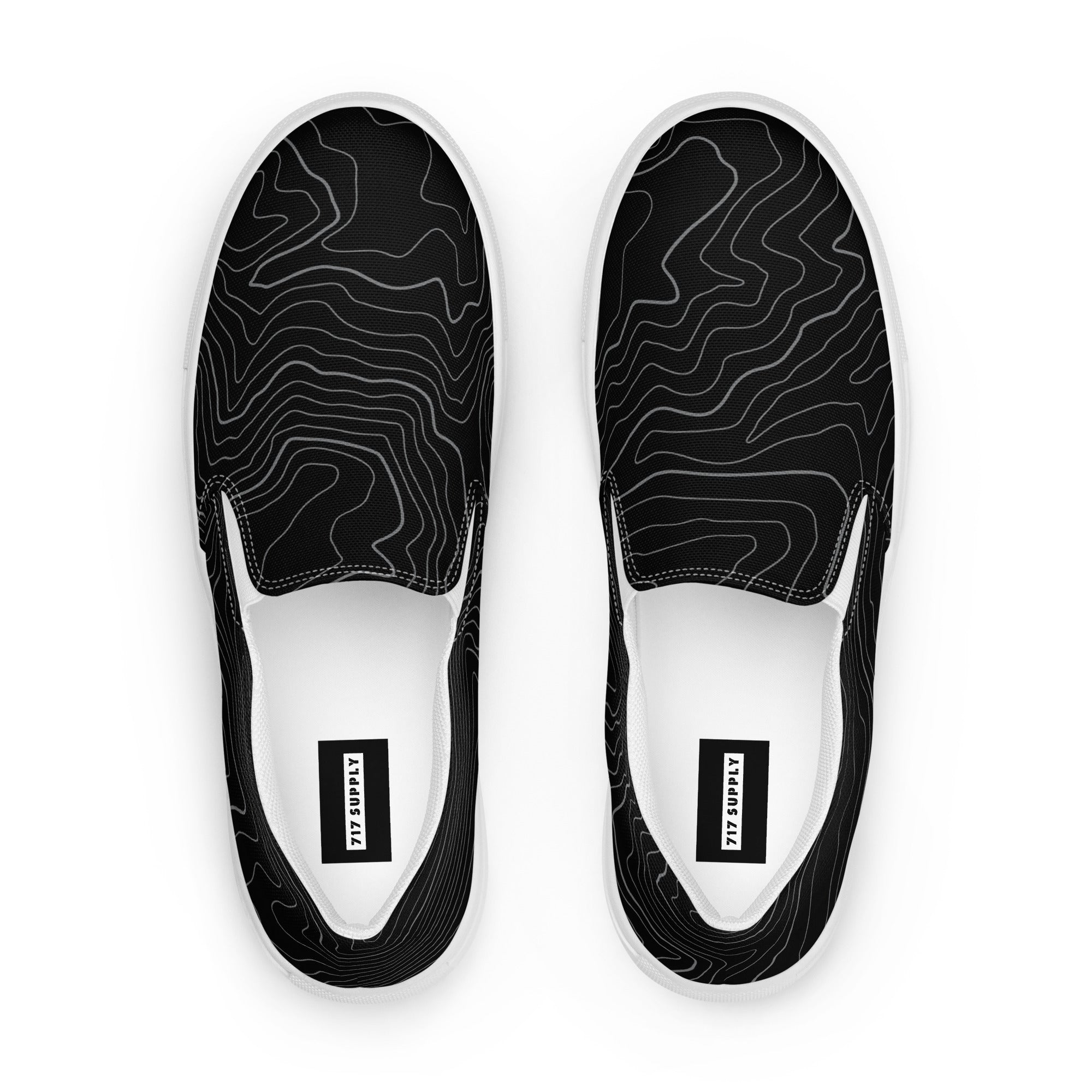 Men’s "Black Topo" Slip-On Shoes