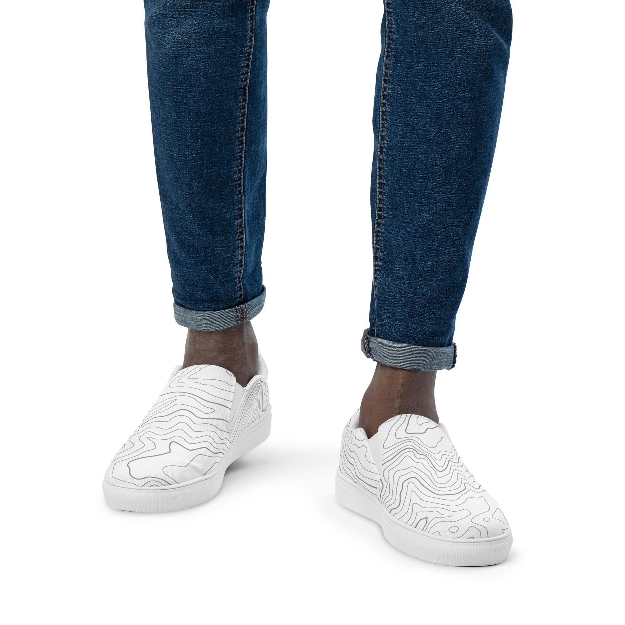 Men’s "White Topo" Slip-On Shoes