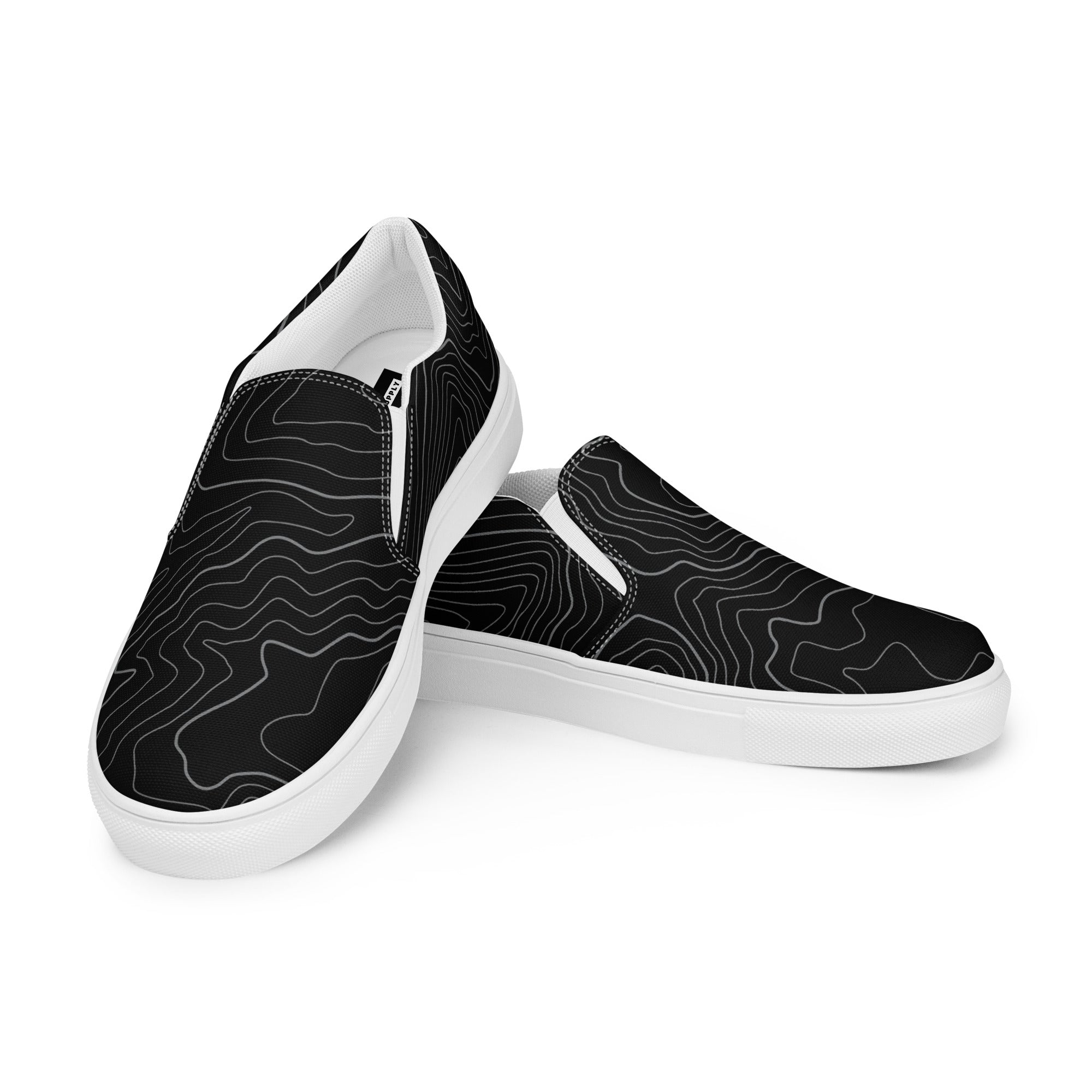 Men’s "Black Topo" Slip-On Shoes