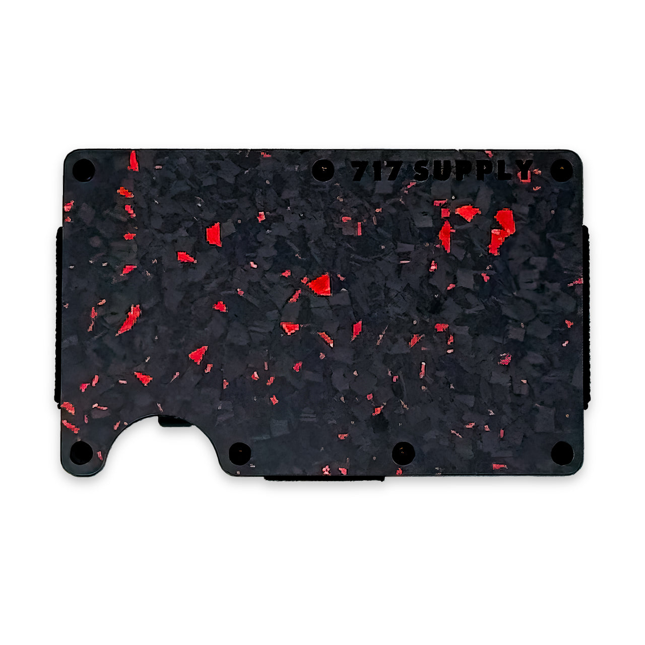 717 Supply Forged Carbon Wallet - Black & Red