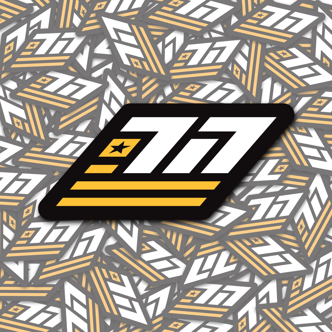 717 Speed Flag Sticker (Yellow)