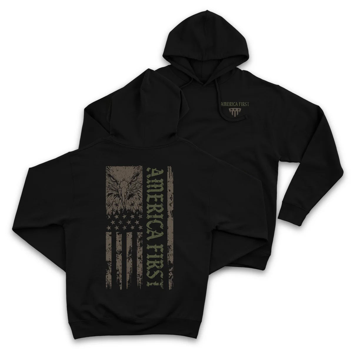 America First Flag Hoodie