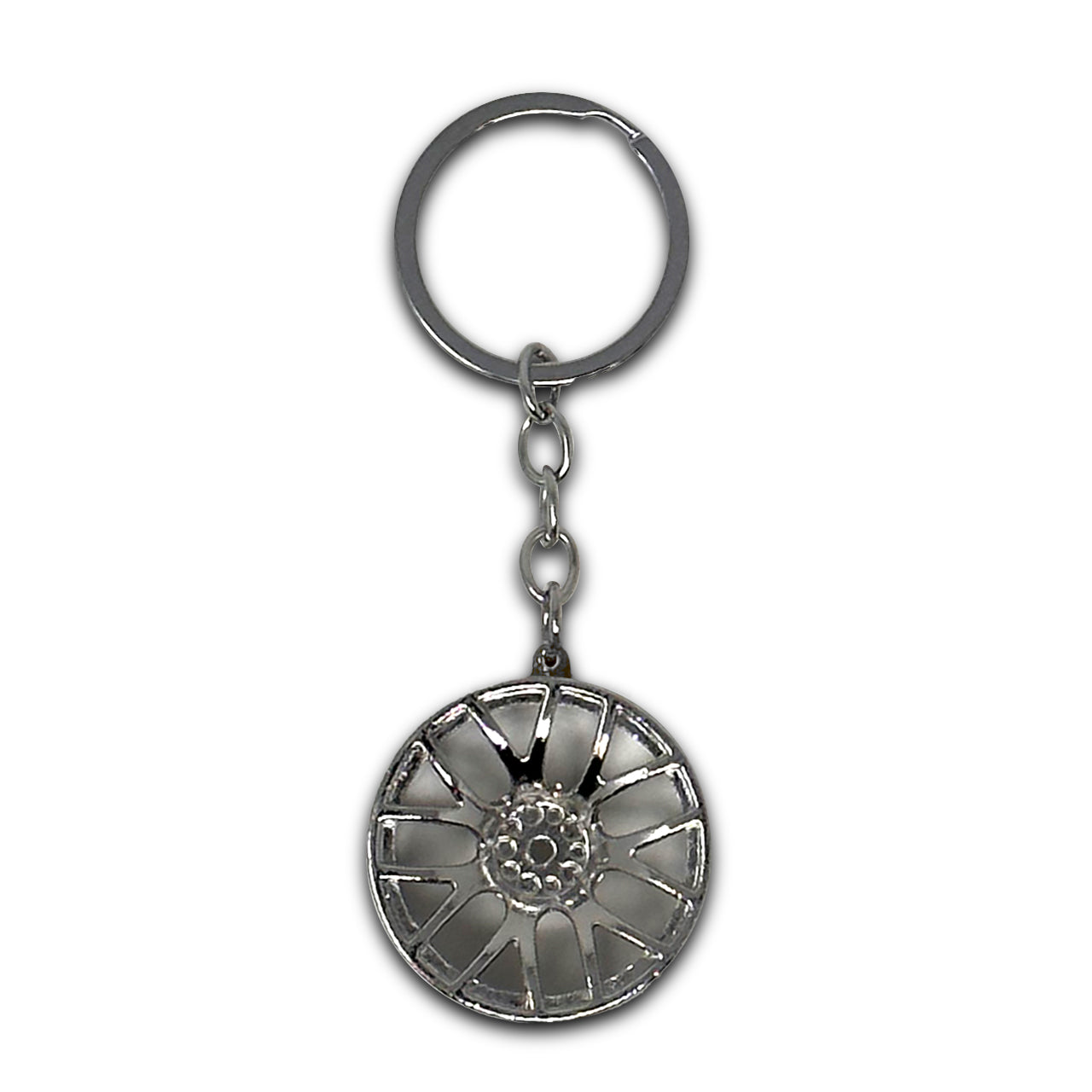 Silver Wheel Keychain