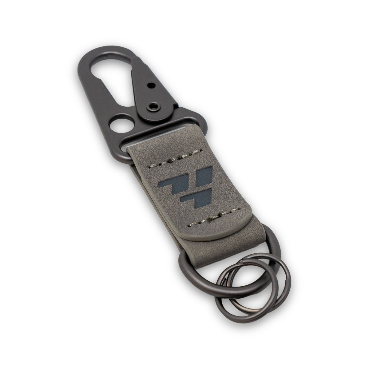 717 Grey Suede Keychain