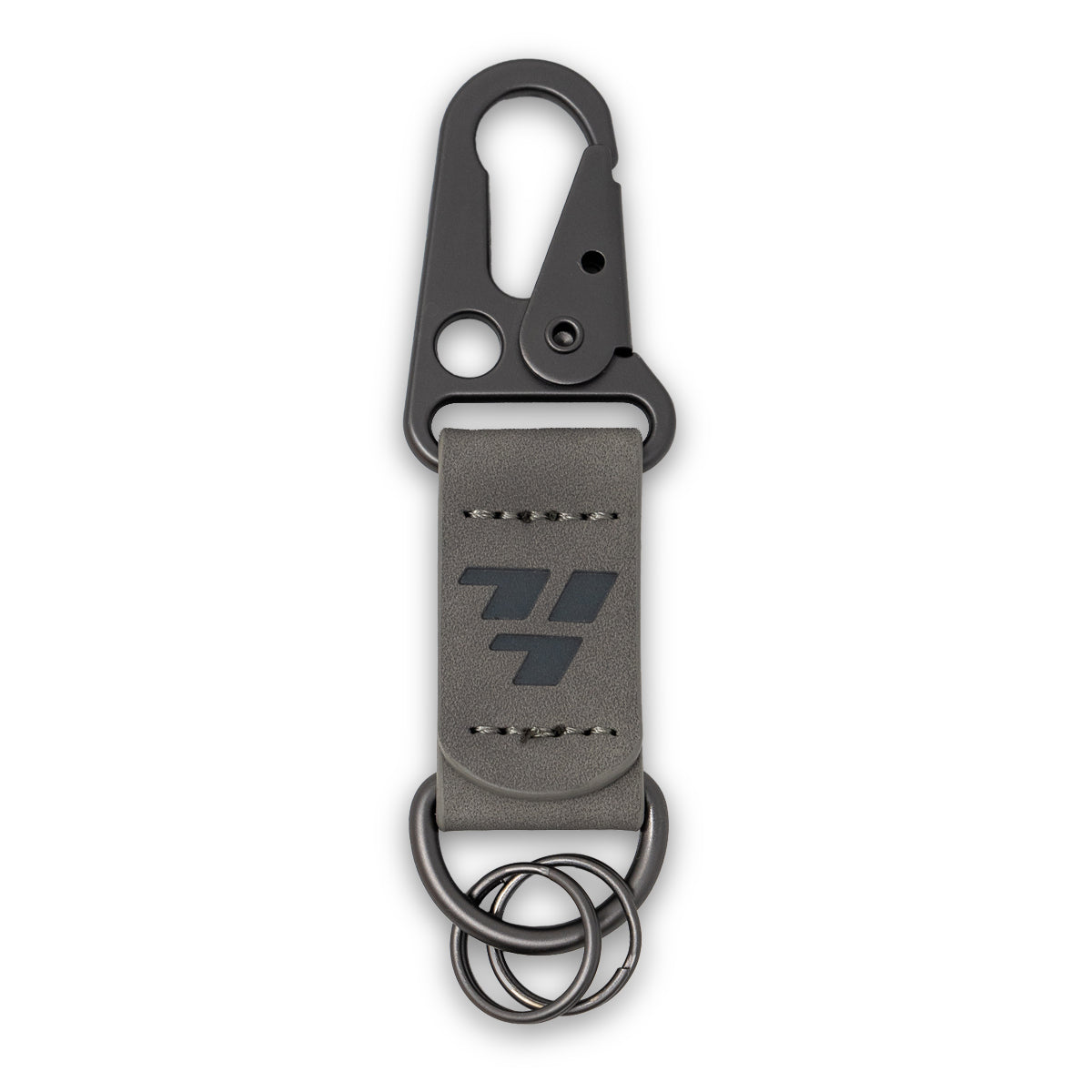 717 Grey Suede Keychain