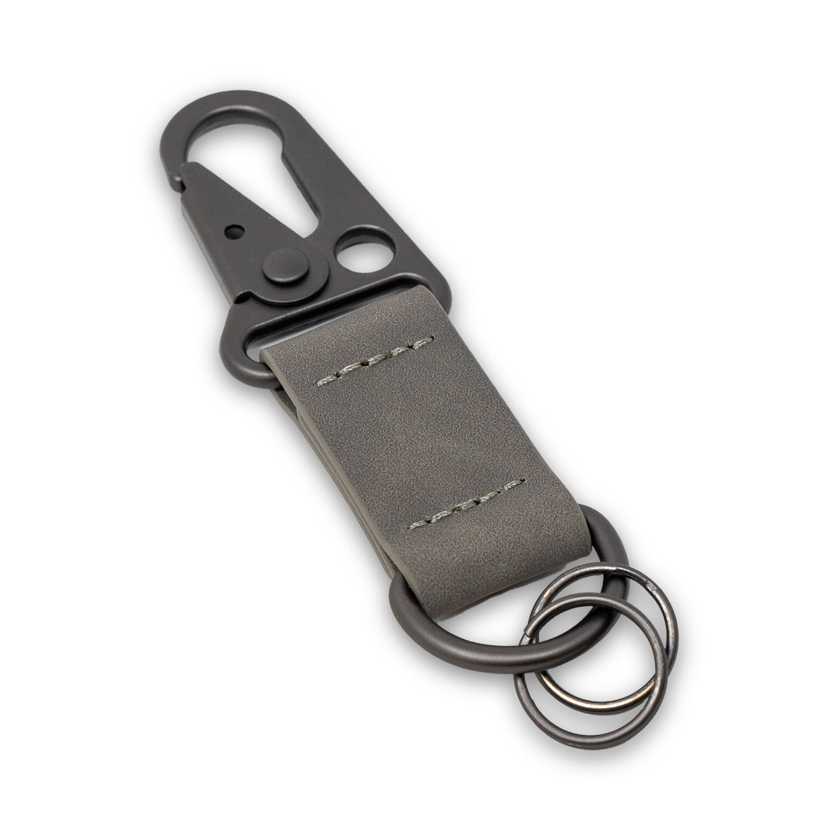 717 Grey Suede Keychain