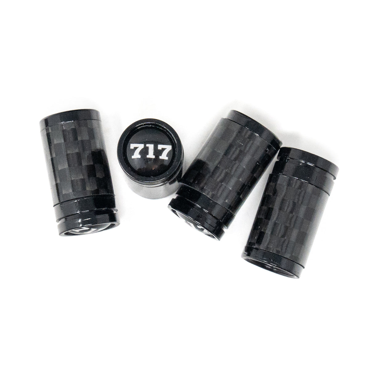 Black Carbon 717 Valve Stem Caps
