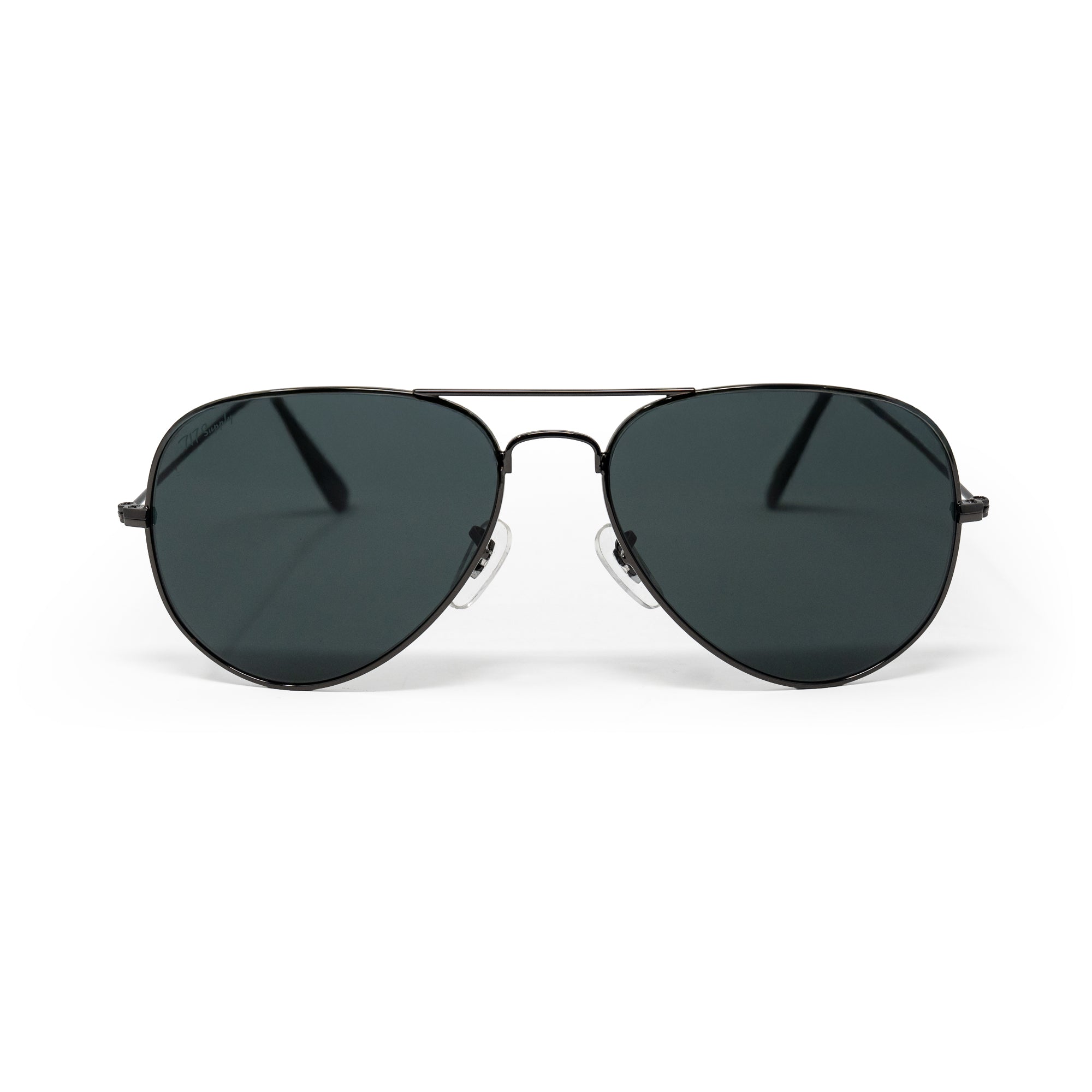 717 Black Aviators Sunglasses