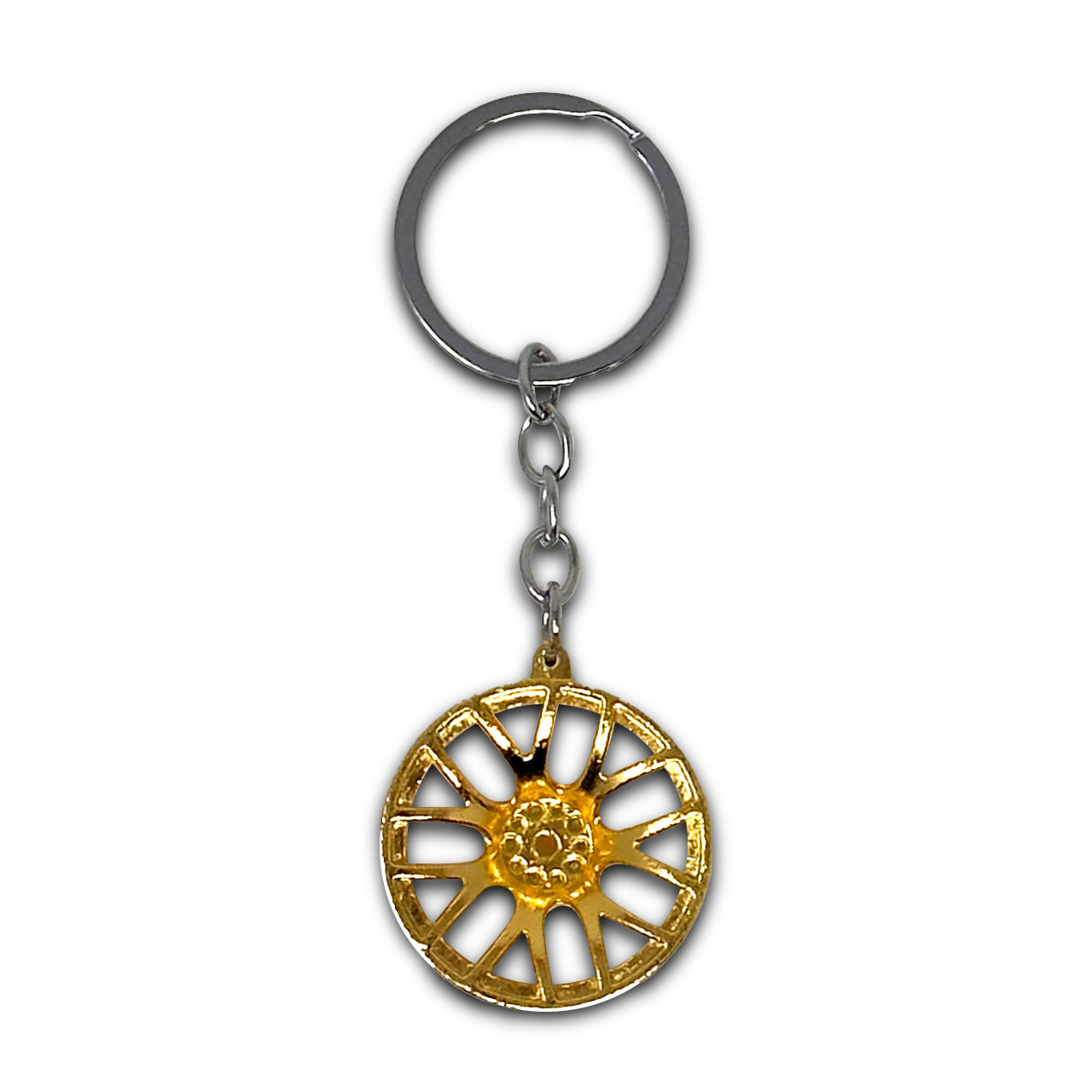 Gold Wheel Keychain