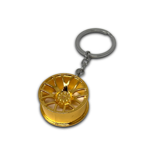 Gold Wheel Keychain