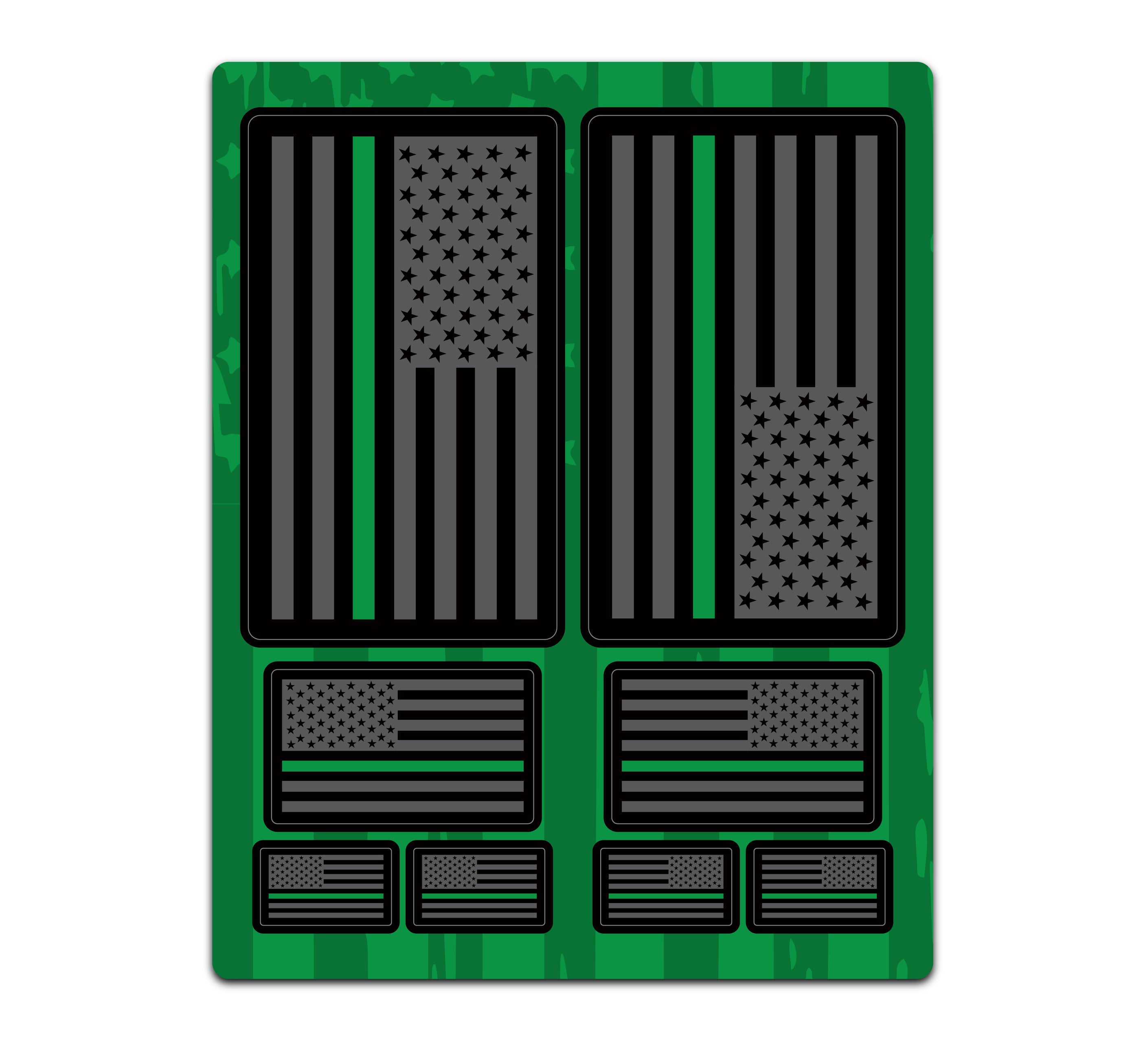 Green Line Flag Sticker Sheet