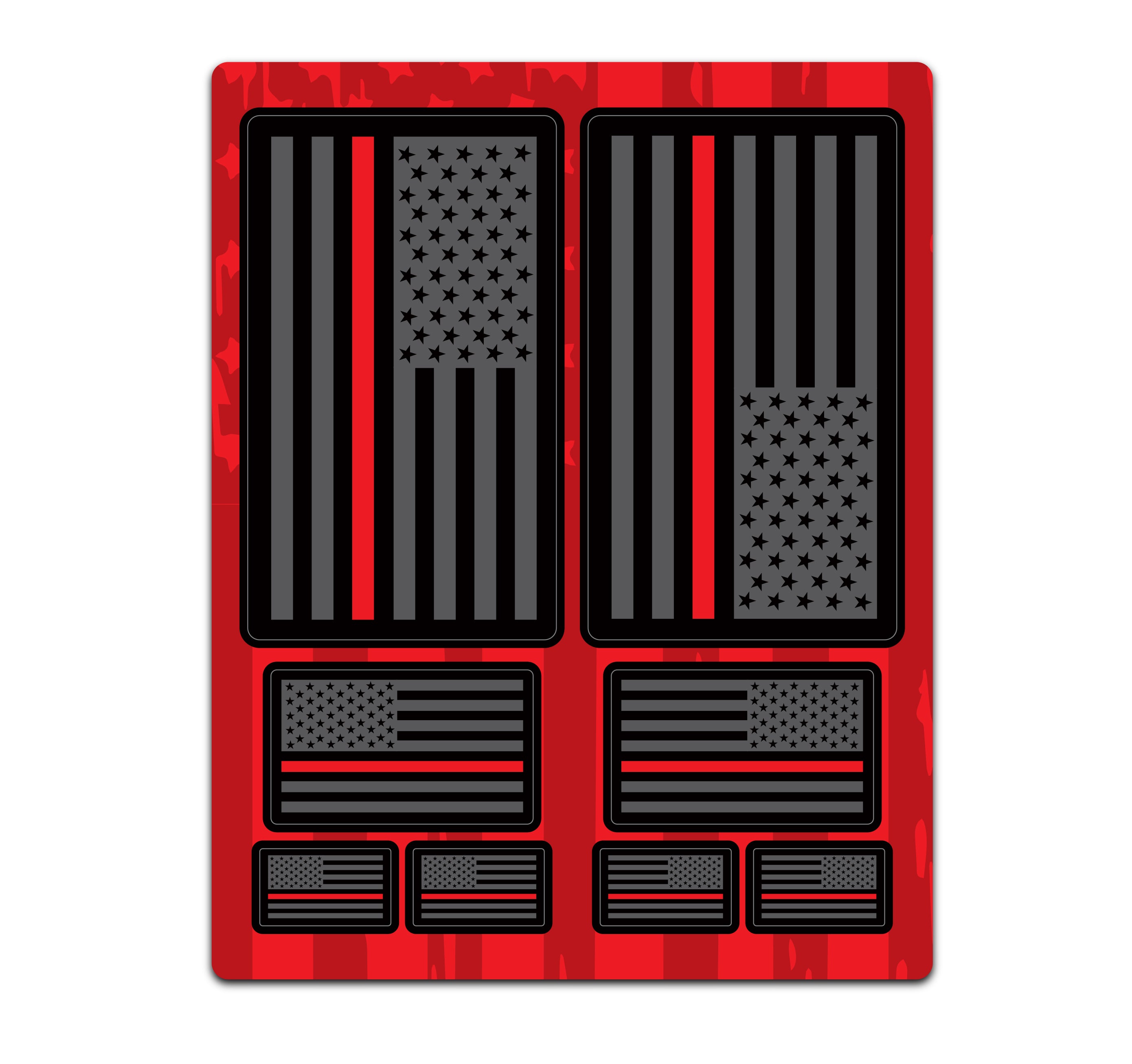 Red Line Flag Sticker Sheet