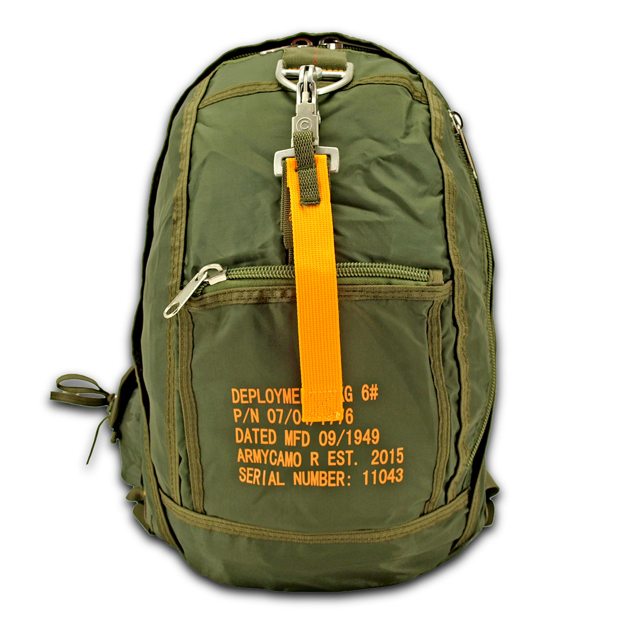 Tactical Parachute Knapsack - Olive Green