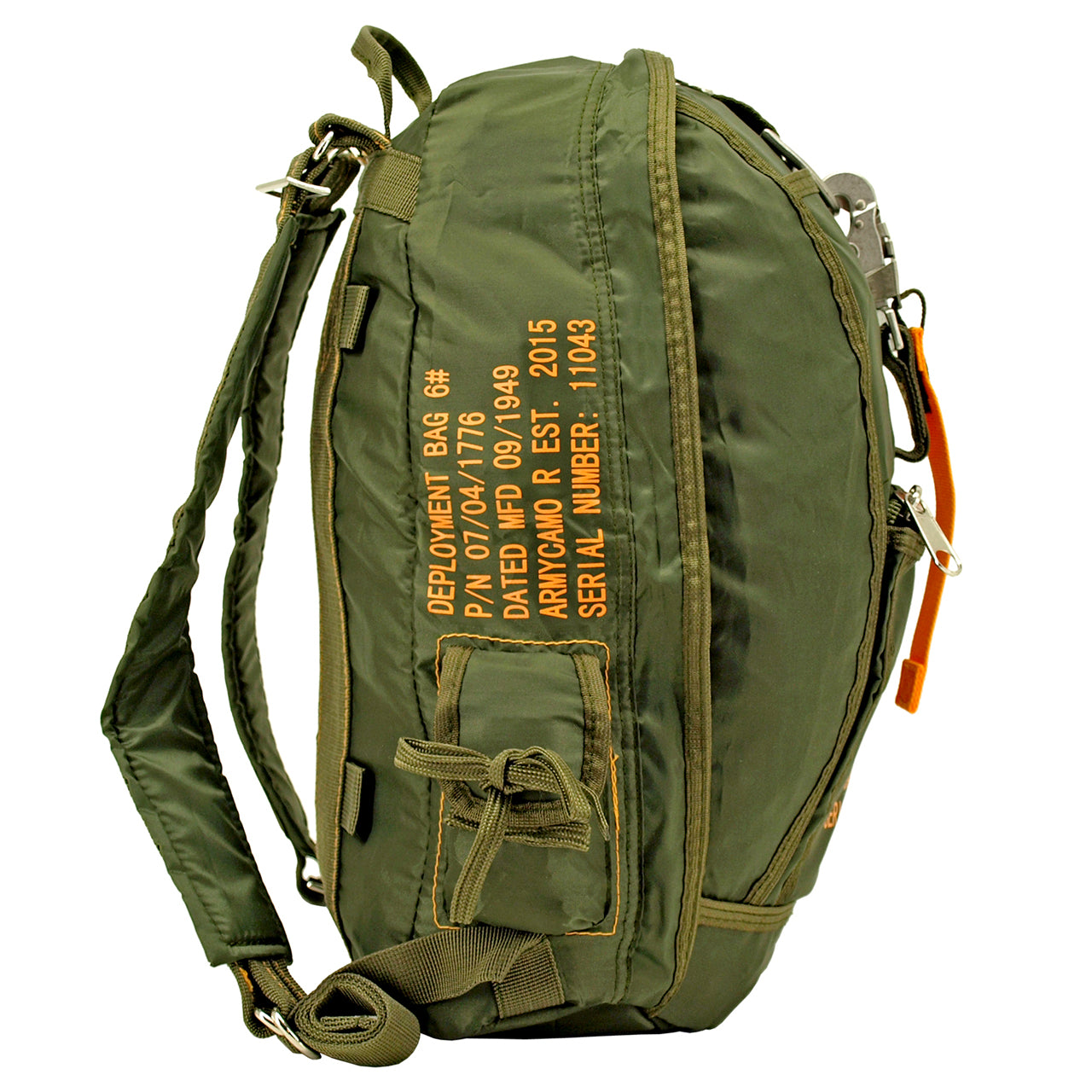 Tactical Parachute Knapsack - Olive Green