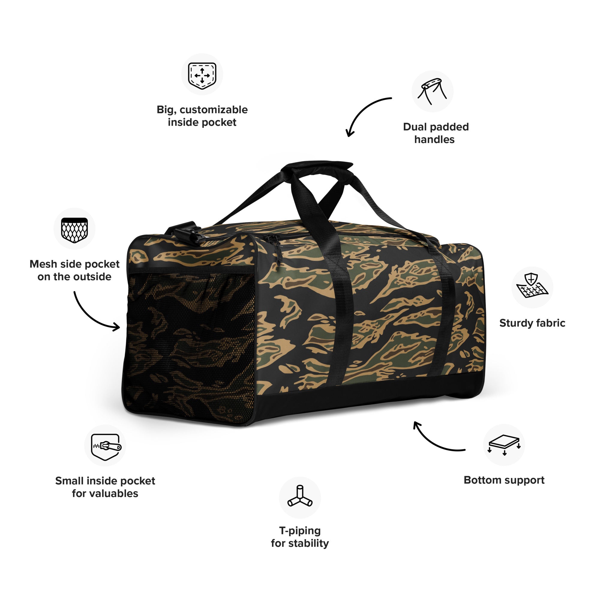 Tiger Camo Duffle Bag