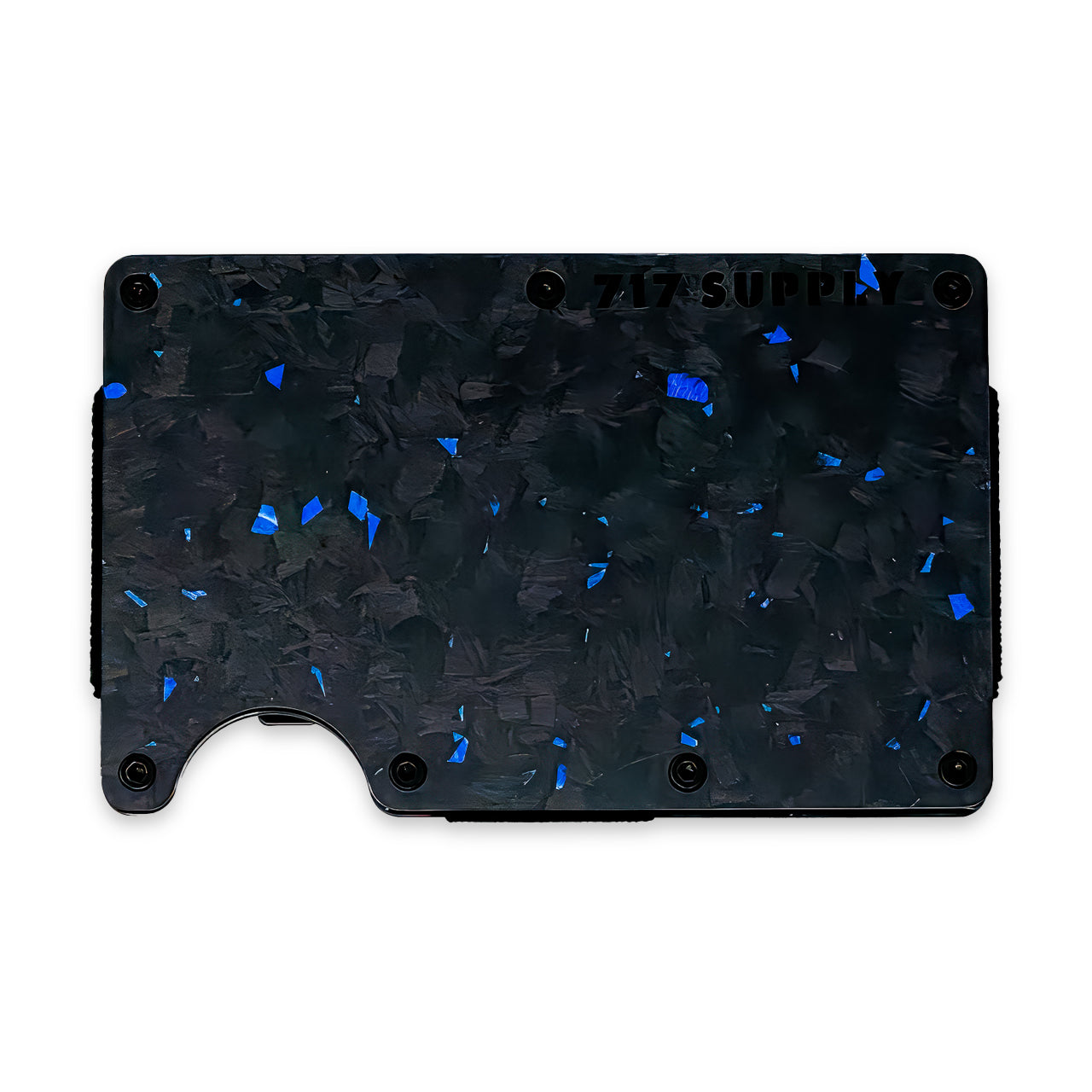 717 Supply Forged Carbon Wallet - Black & Blue