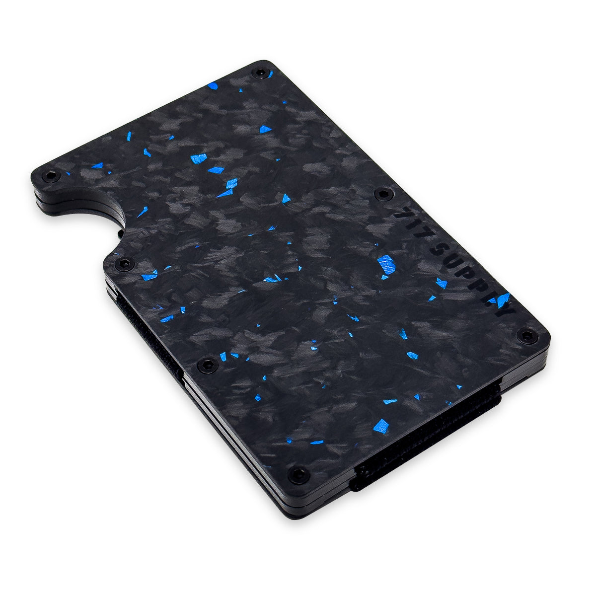 717 Supply Forged Carbon Wallet - Black & Blue