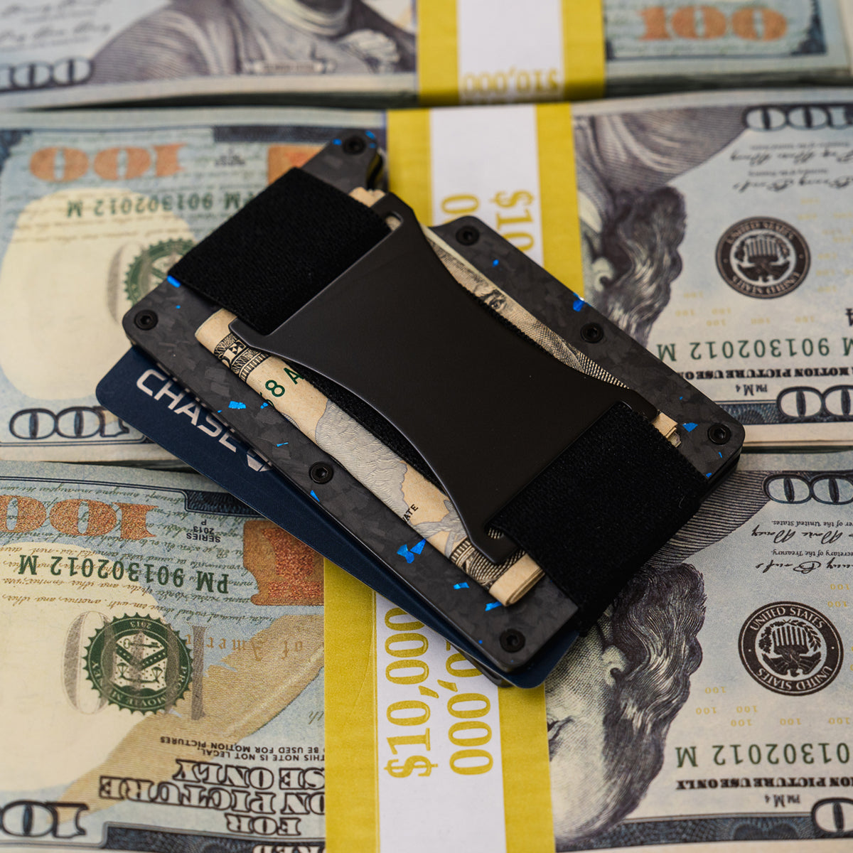 717 Supply Forged Carbon Wallet - Black & Blue