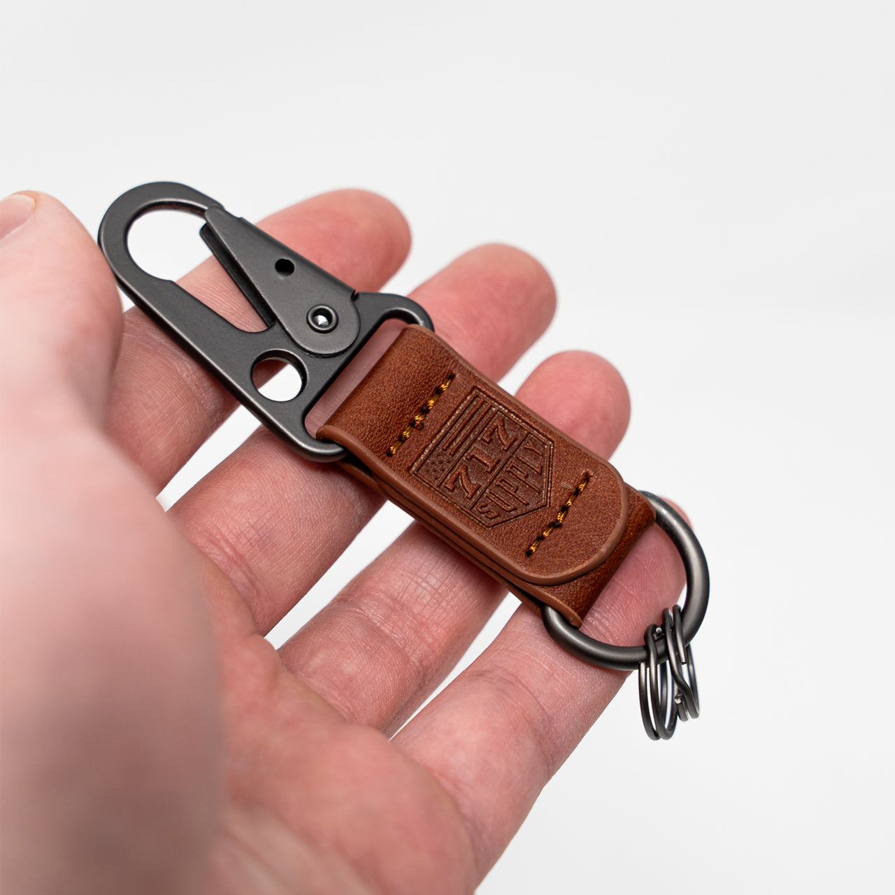 Looped Snap Closure Keychain | Personalized Premium Leather