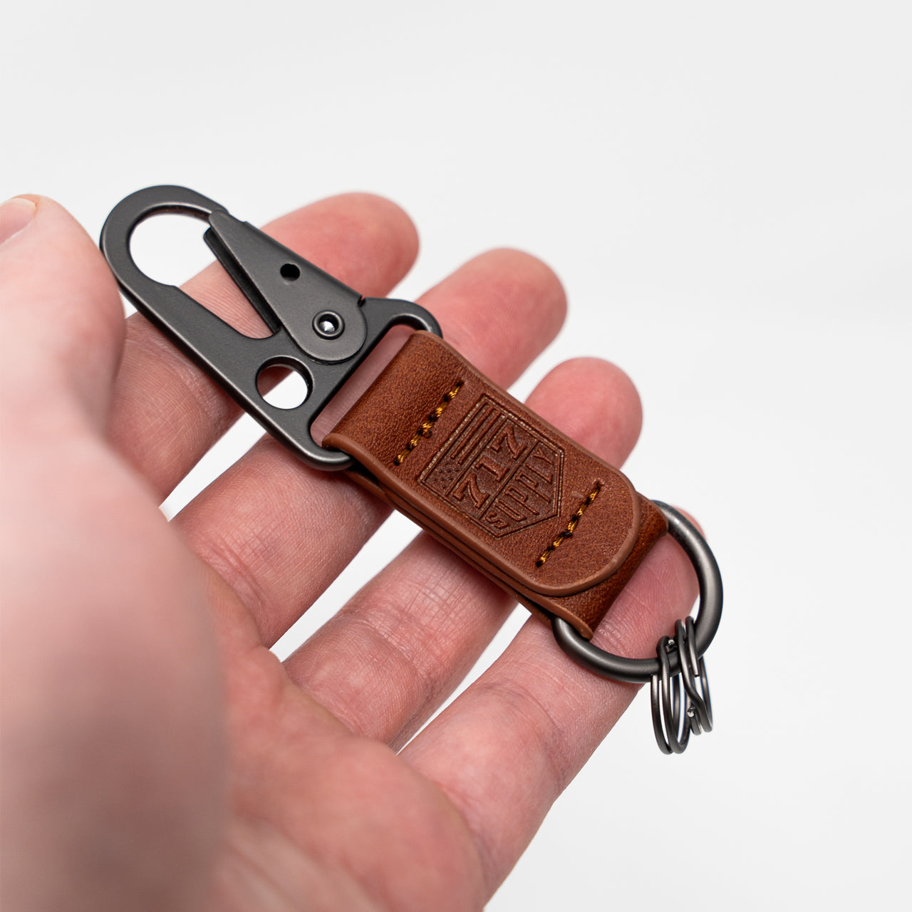 Brown Leather 717 Keychain