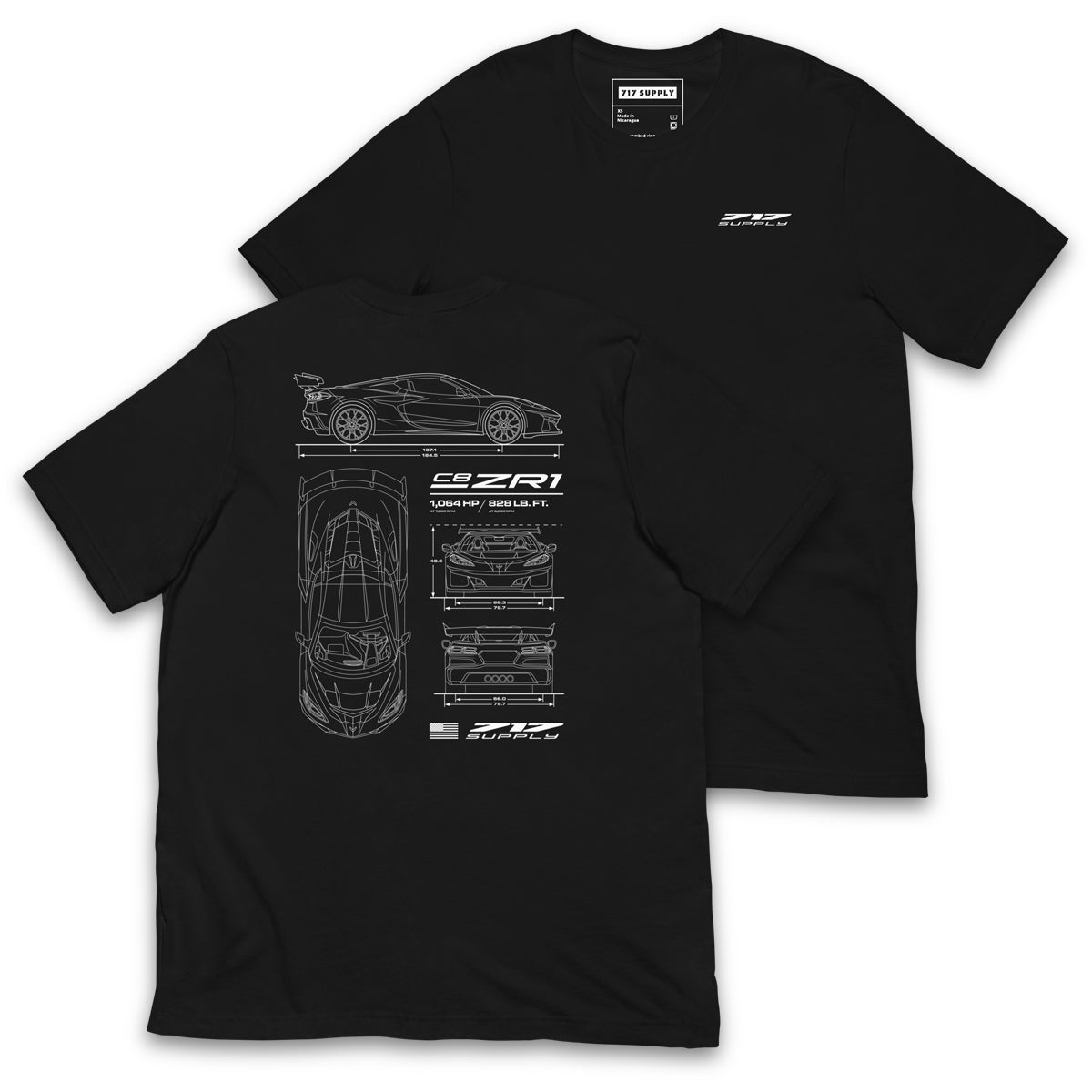 C8ZR1 Blueprint Shirt