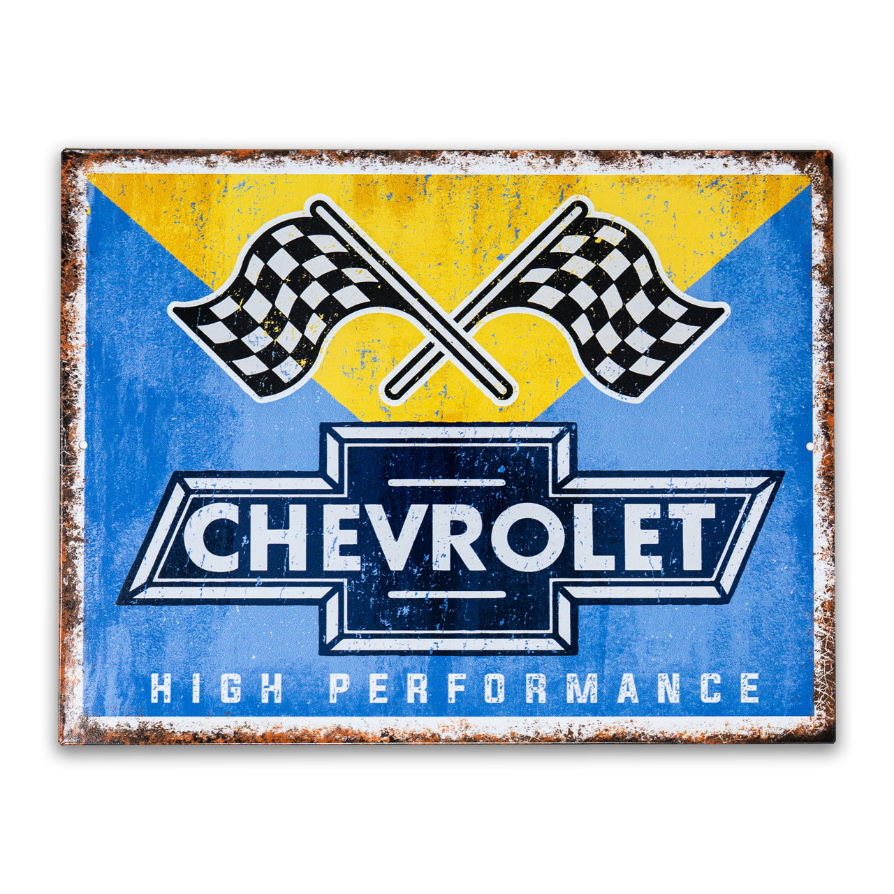 Chevy Racing Flags Sign