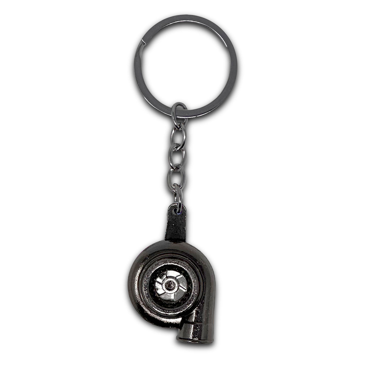 Dark Silver Turbo Keychain