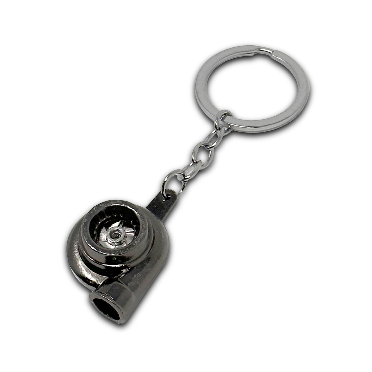 Dark Silver Turbo Keychain