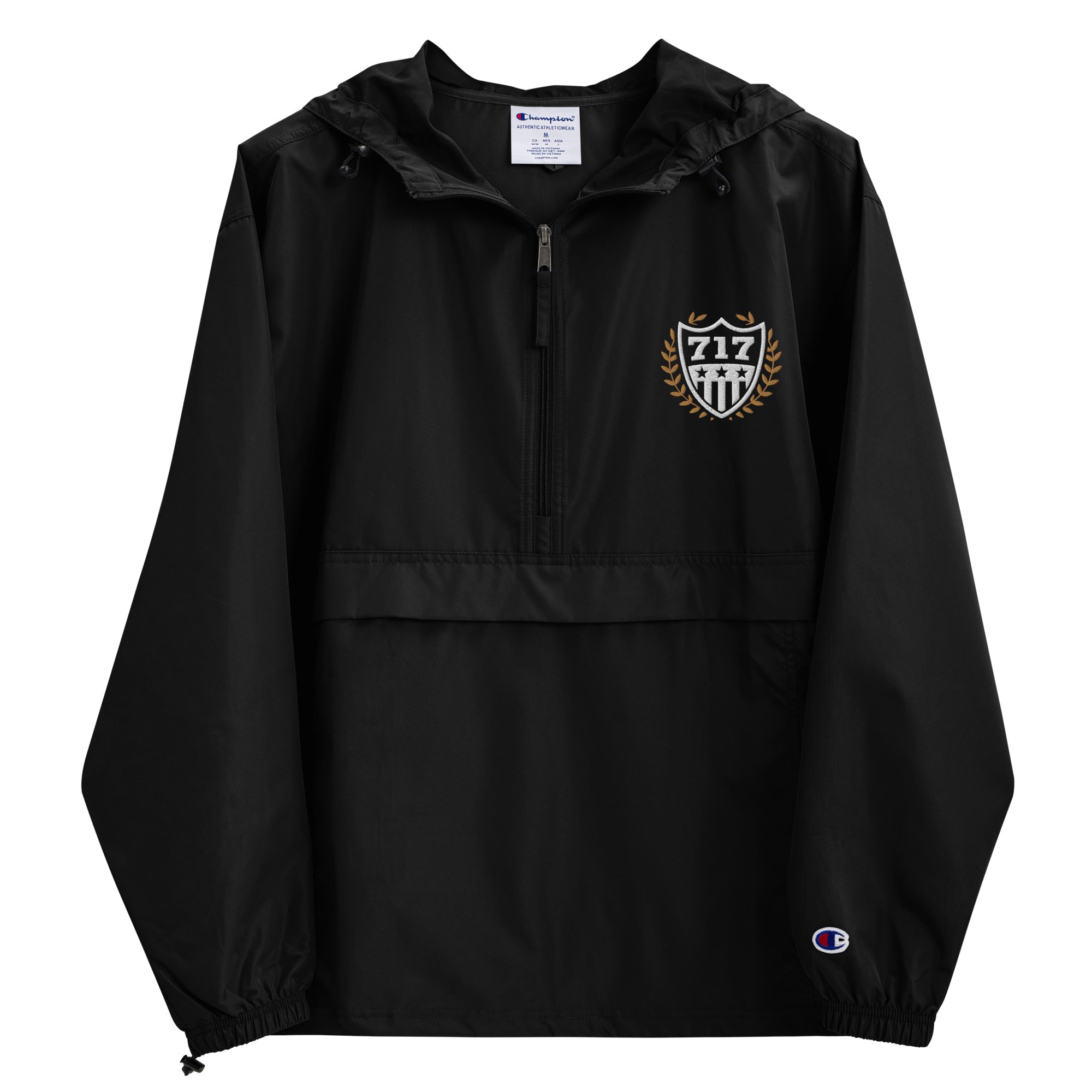 717 Champion Black Packable Jacket