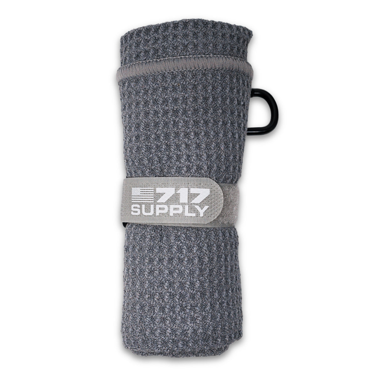 717 Grey Golf Towels With Carabiner 3pc Set