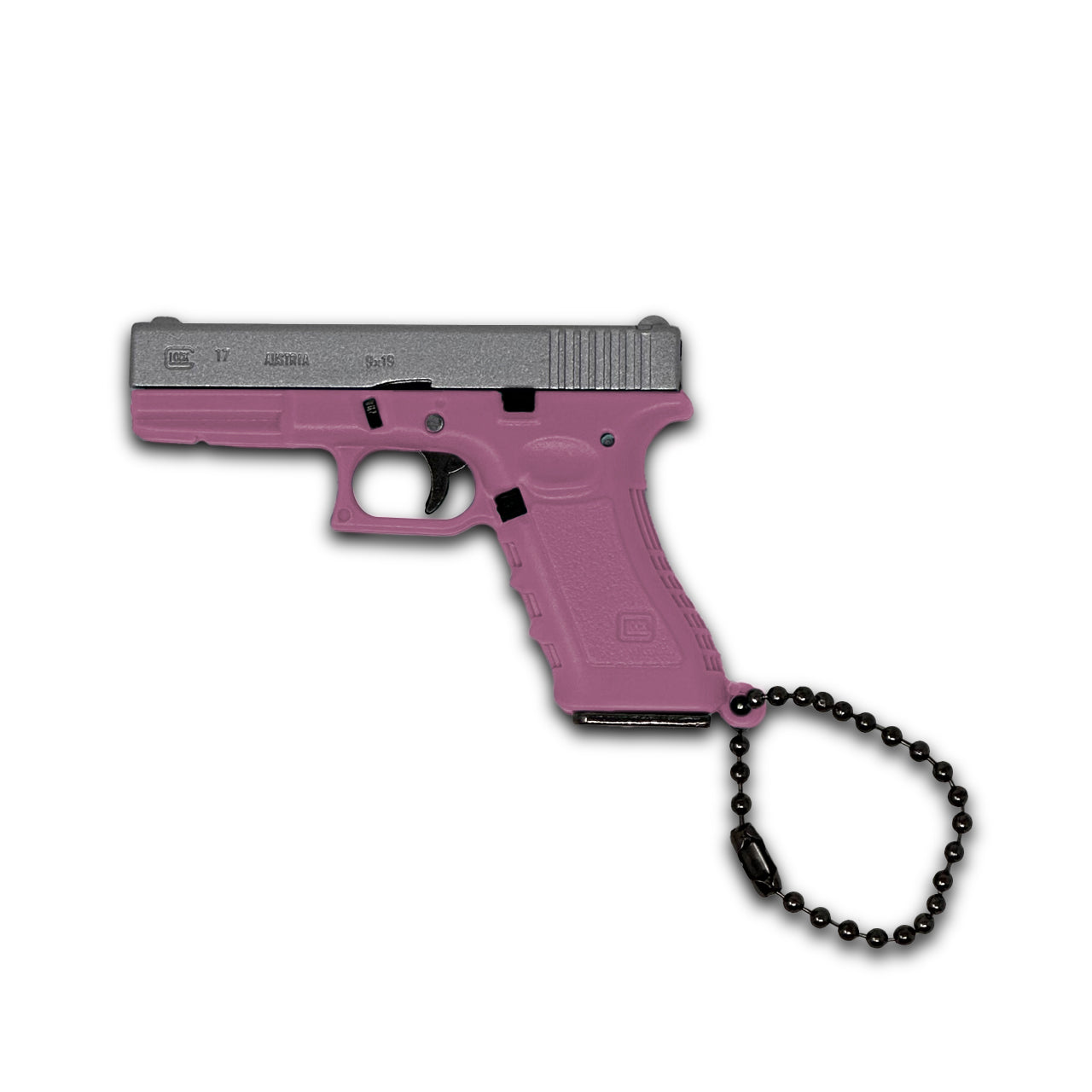 Pew Pew Keychain - Pink/Silver