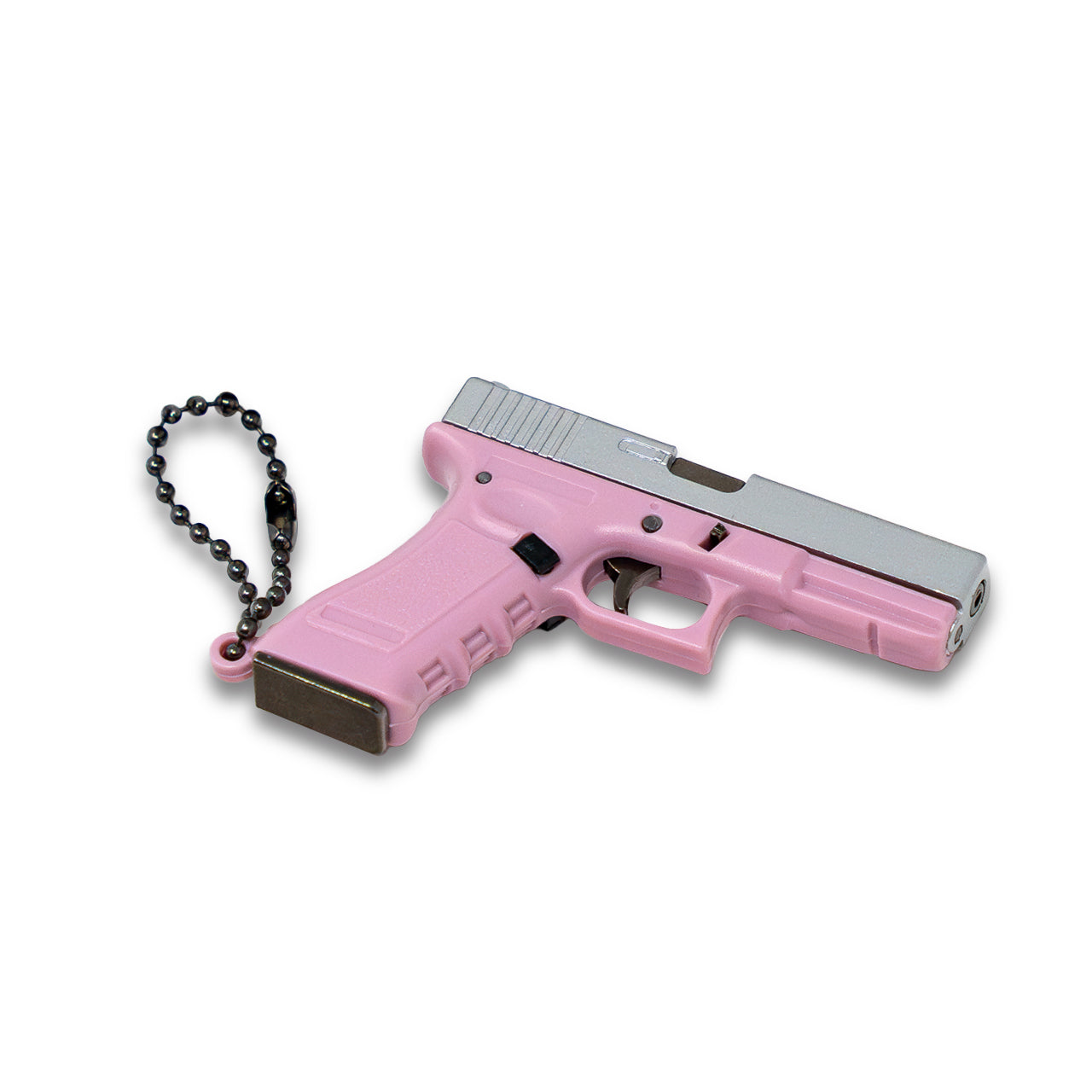 Pew Pew Keychain - Pink/Silver