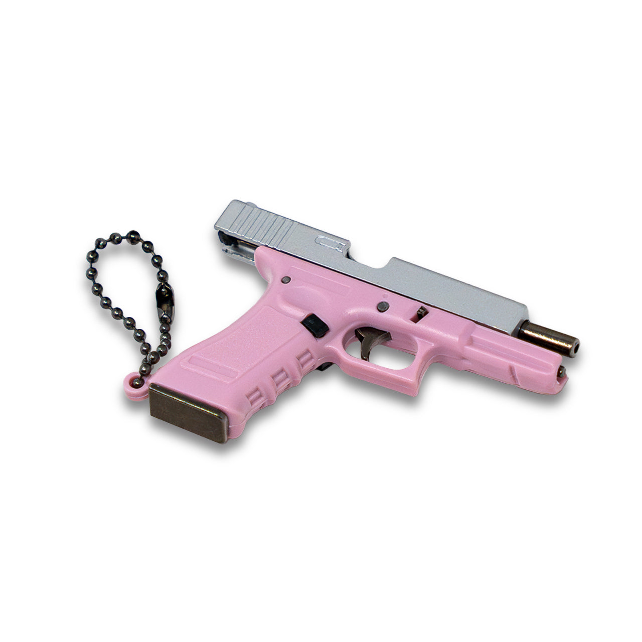 Pew Pew Keychain - Pink/Silver