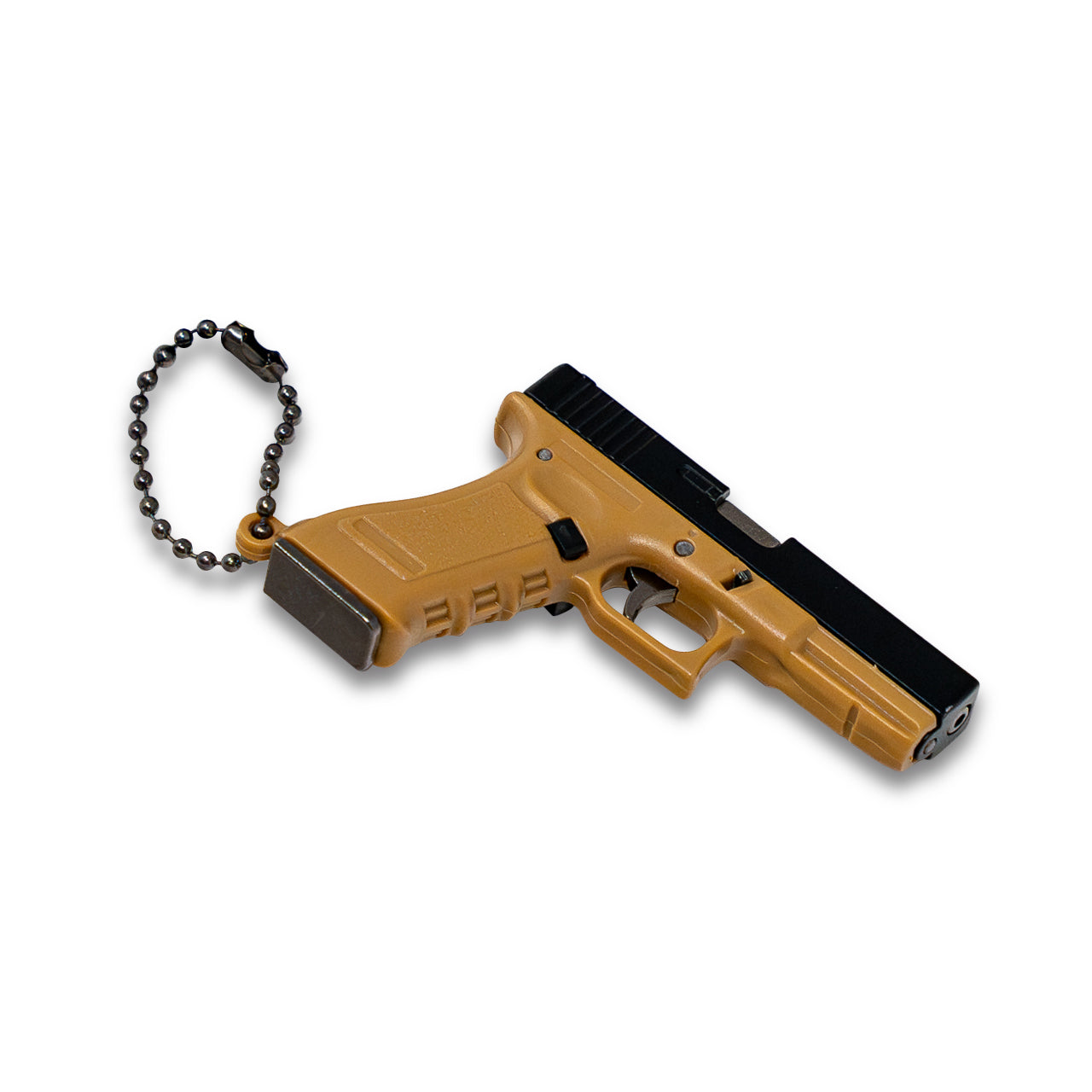 Pew Pew Keychain - Tan/Black