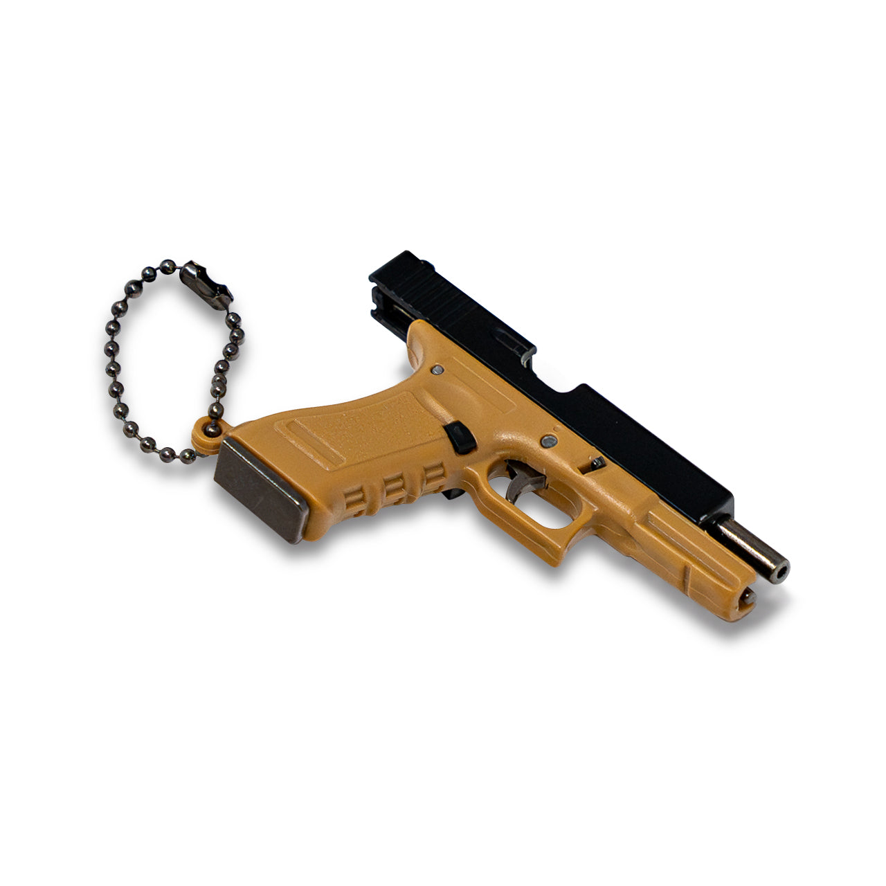 Pew Pew Keychain - Tan/Black