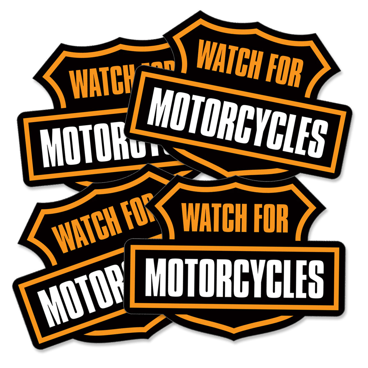 Watch For Motorcycles Sticker - Packs of 4