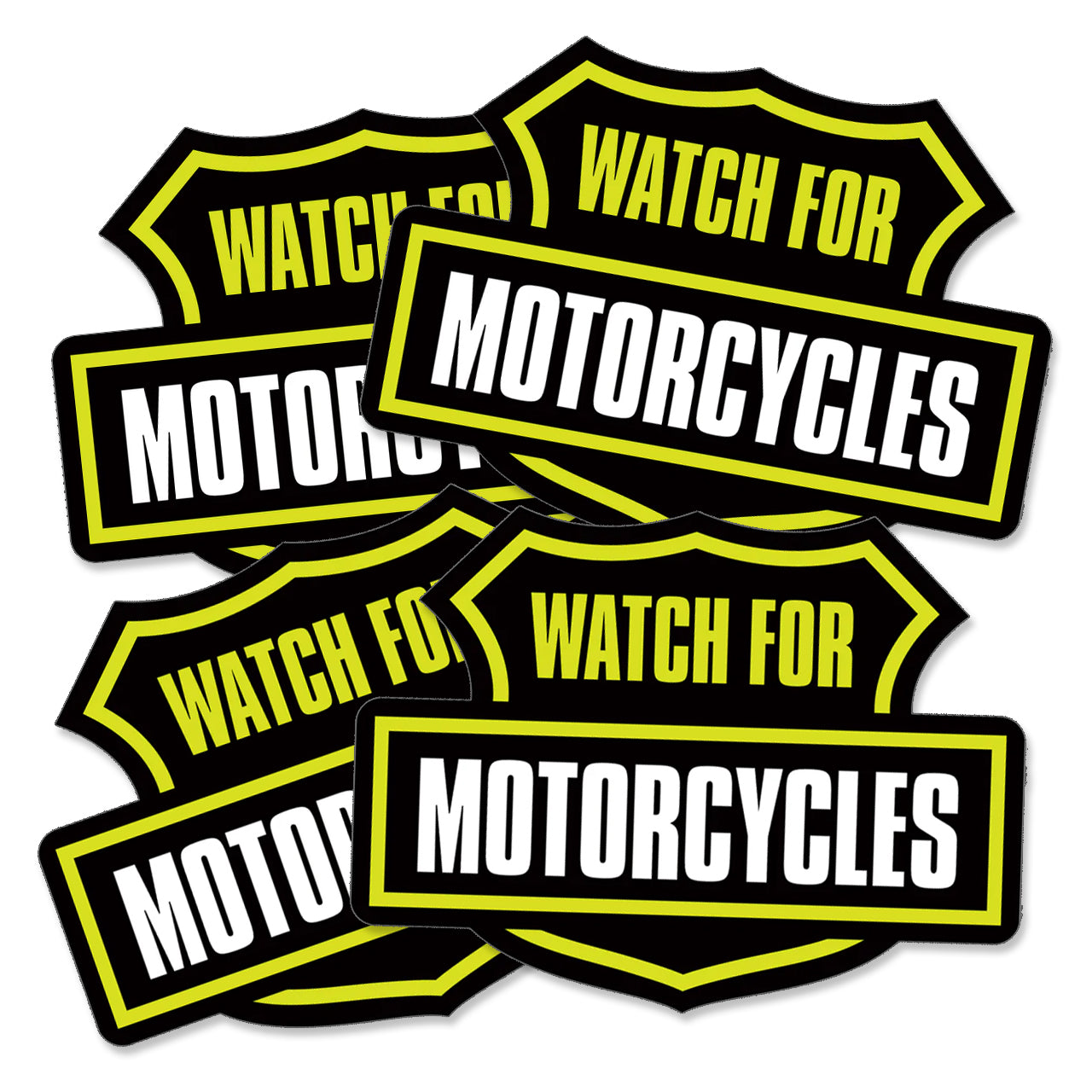 Watch For Motorcycles Sticker - Packs of 4